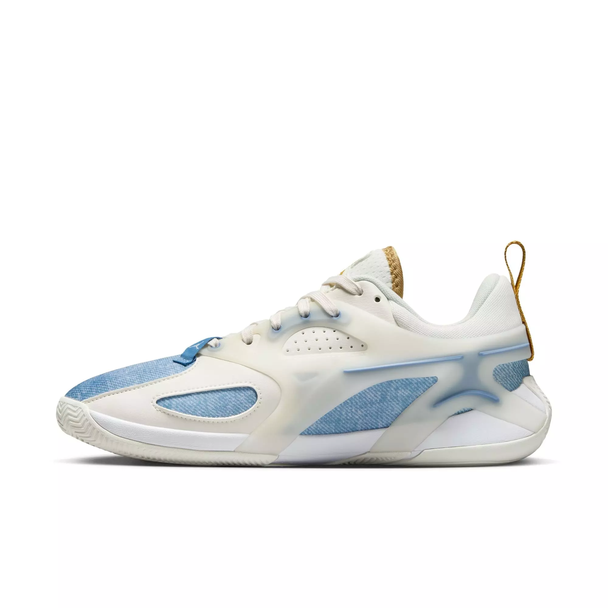 Jordan Heir "Denim and Gold" Women's Shoe - SAIL/METALLIC GOLD/WORK BLUE