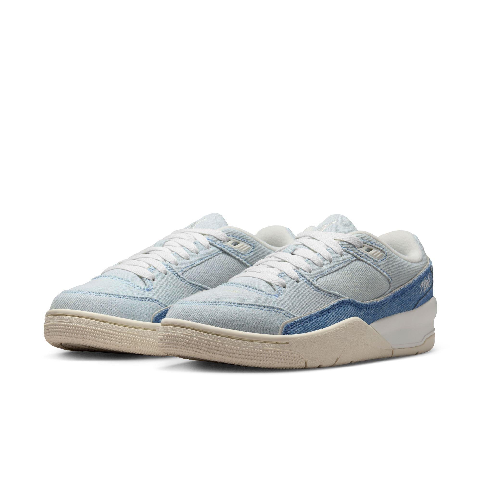 Jordan Flight Court SE "Sail/Worn Blue/Gum Light Brown" Women's Shoe - WHITE/LT BLUE/DENIM Thumbnail View 5