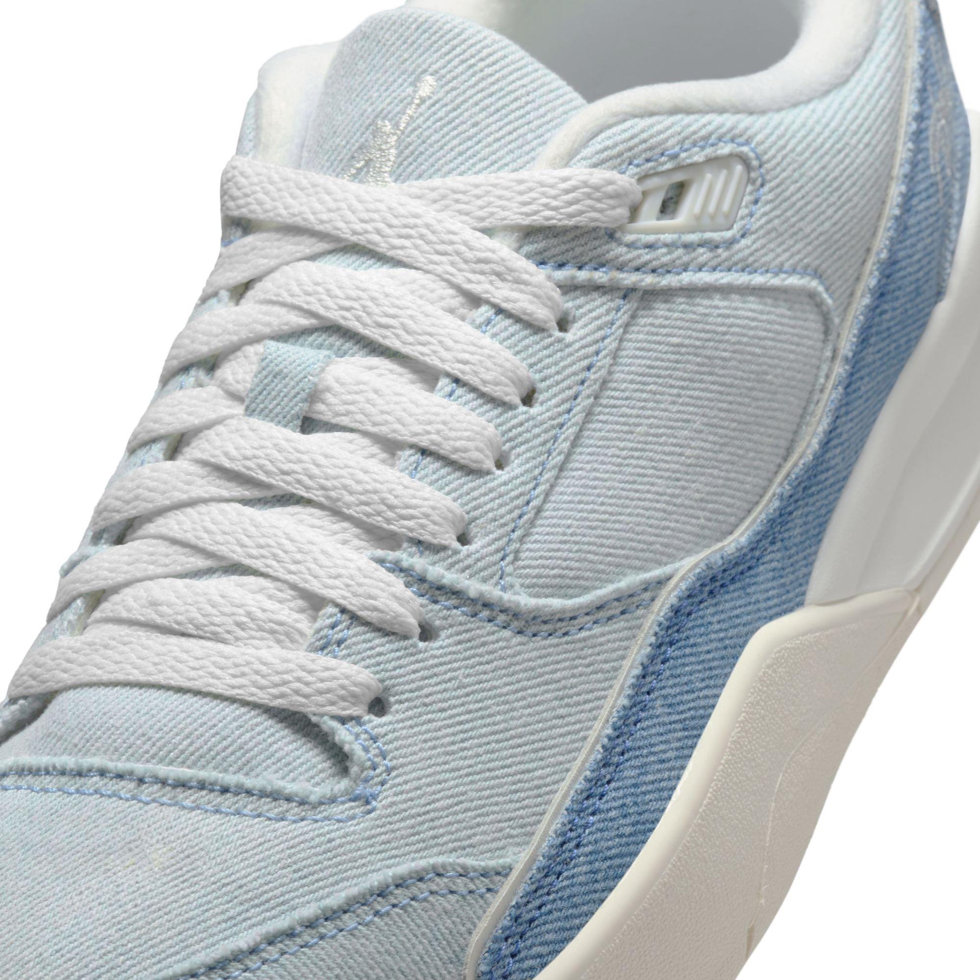 Jordan Flight Court SE "Sail/Worn Blue/Gum Light Brown" Women's Shoe - WHITE/LT BLUE/DENIM Thumbnail View 9