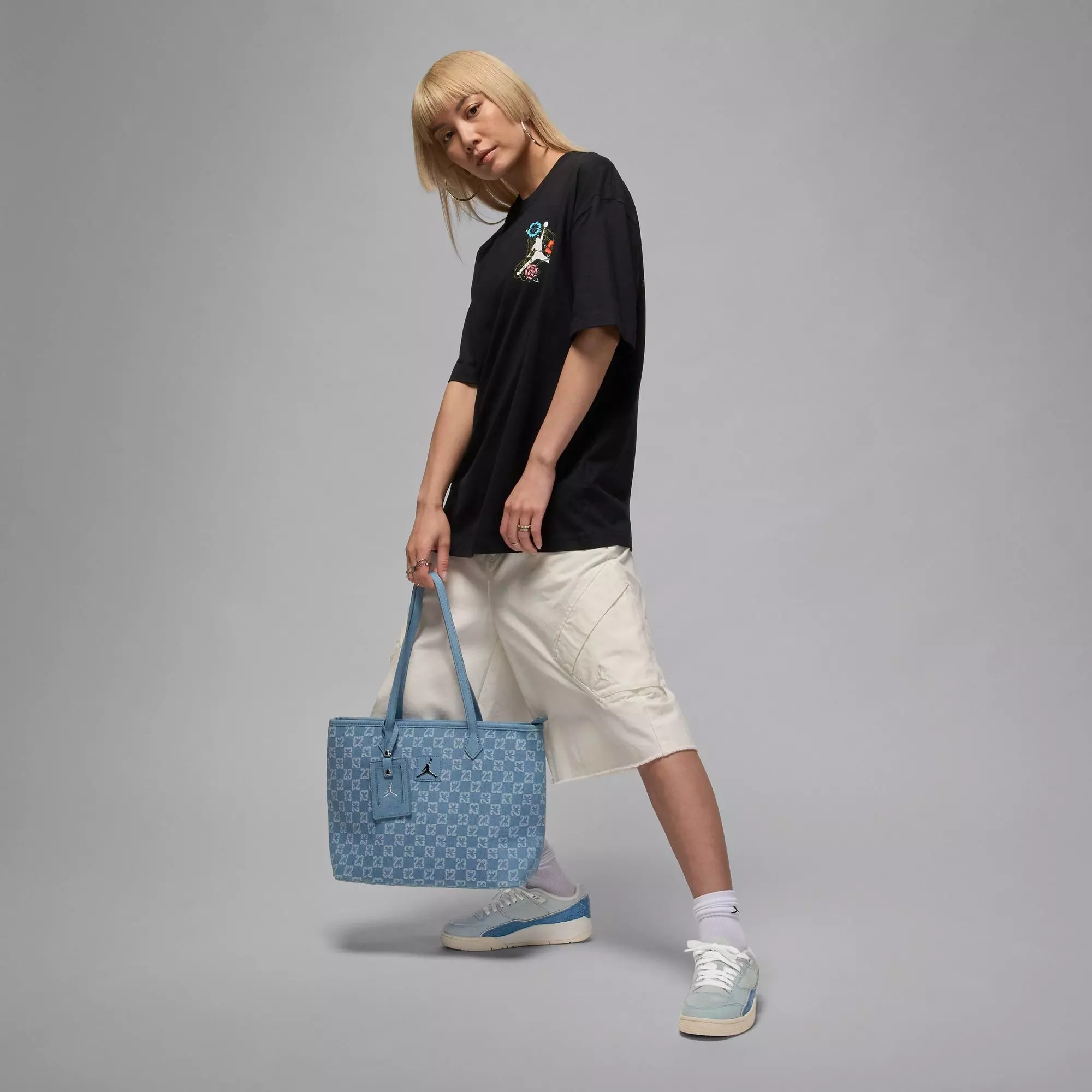 Jordan Flight Court SE "Sail/Worn Blue/Gum Light Brown" Women's Shoe - WHITE/LT BLUE/DENIM