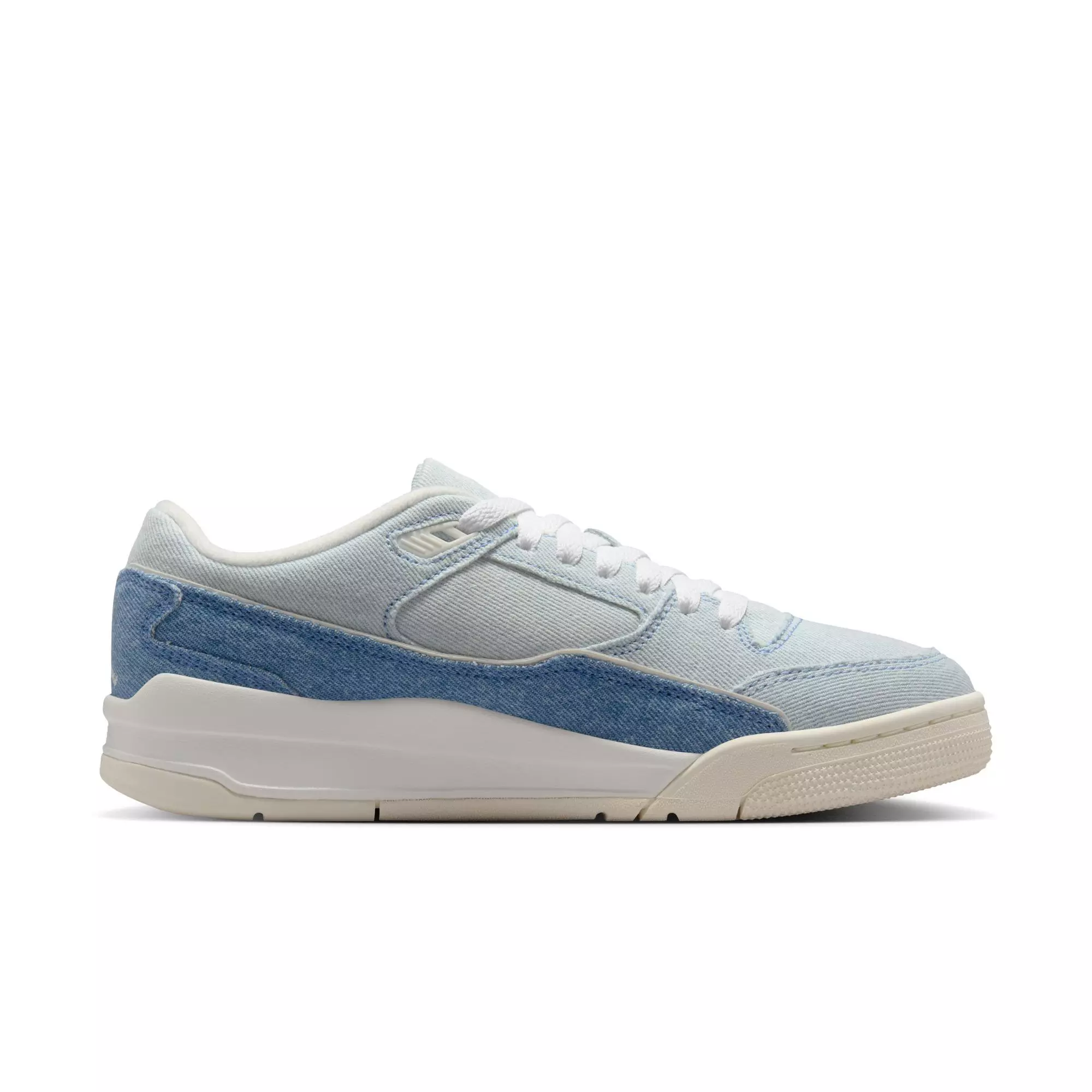 Jordan Flight Court SE "Sail/Worn Blue/Gum Light Brown" Women's Shoe - WHITE/LT BLUE/DENIM