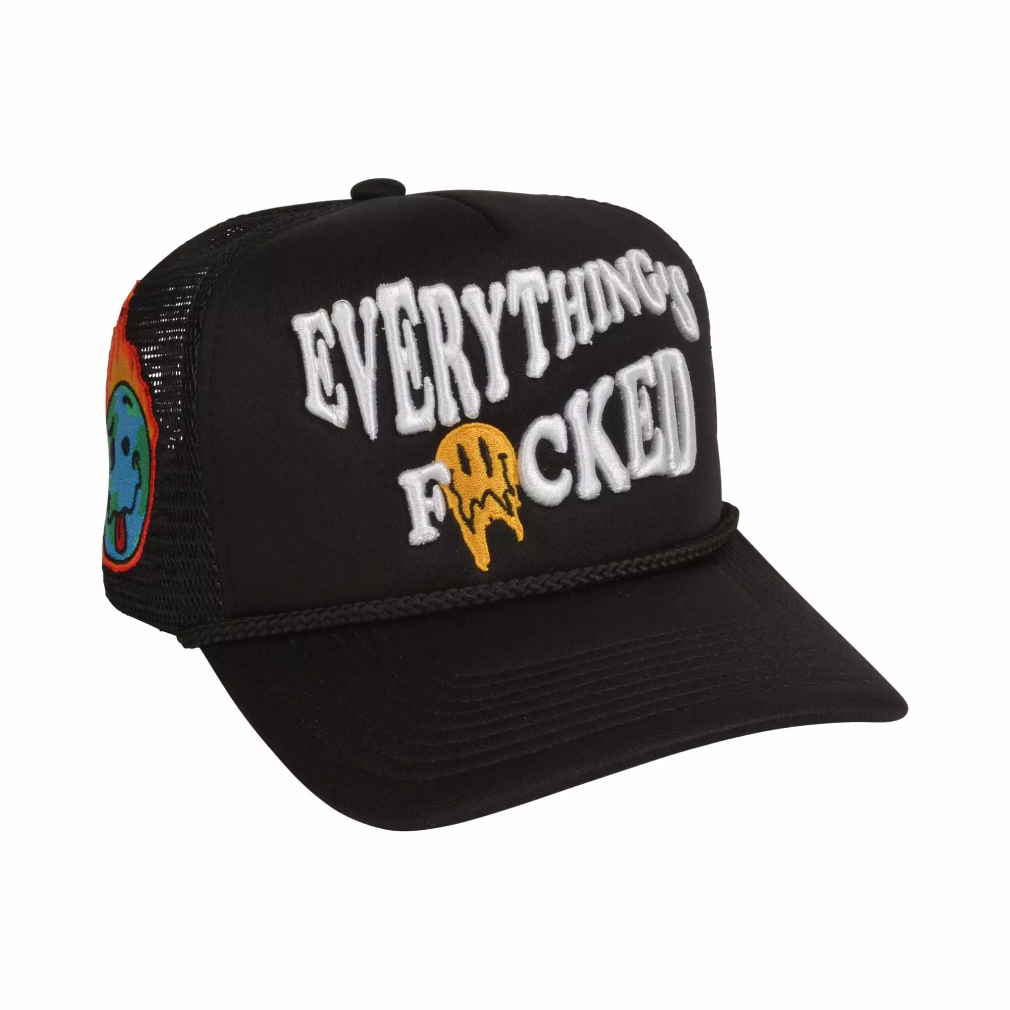 Field Grade F Everything Snapback Hat-Black - BLACK