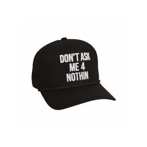 Field Grade Don't Ask Me Twill Snapback Hat-Black