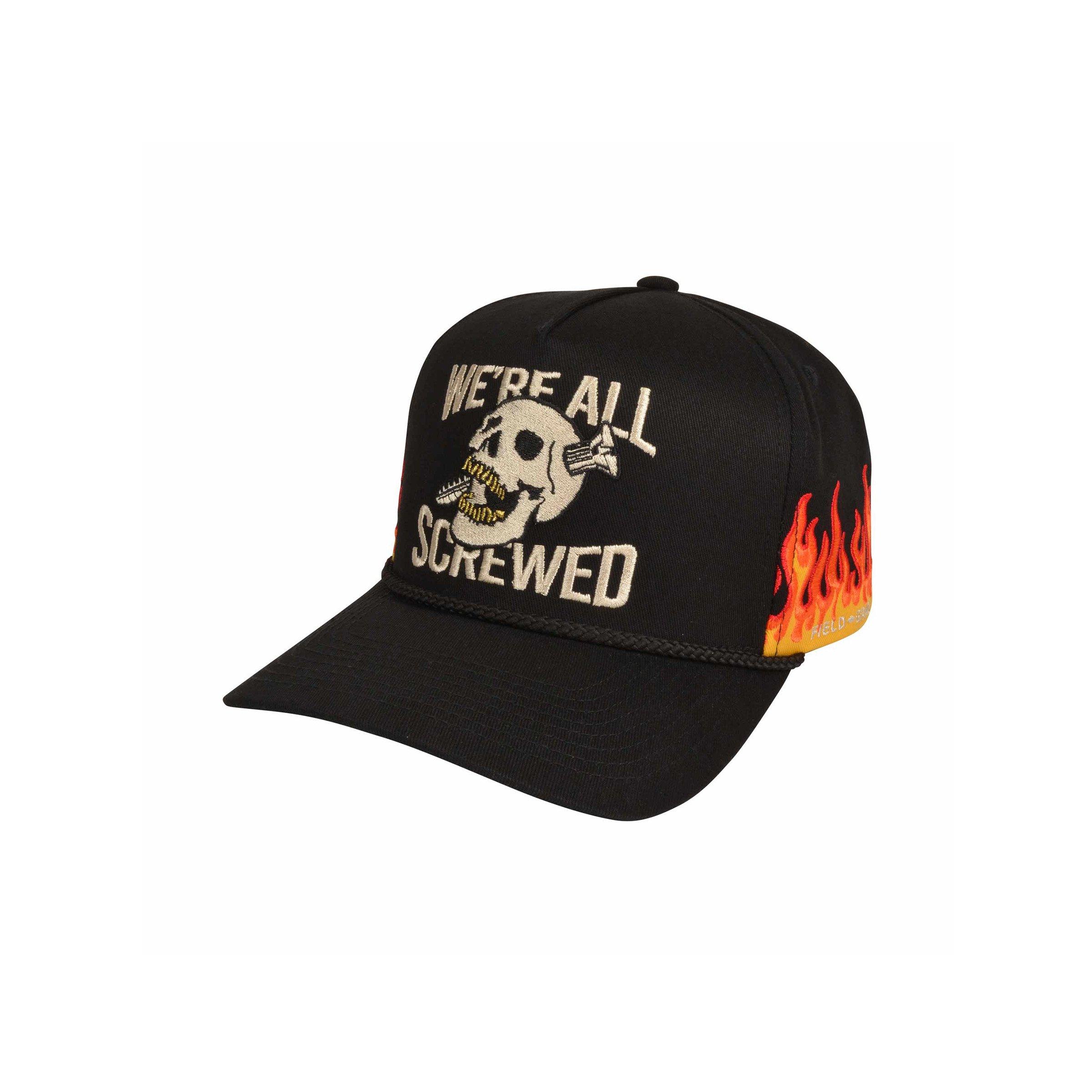 Field Grade Screwed Up Snapback Hat-Black - BLACK Thumbnail View 1