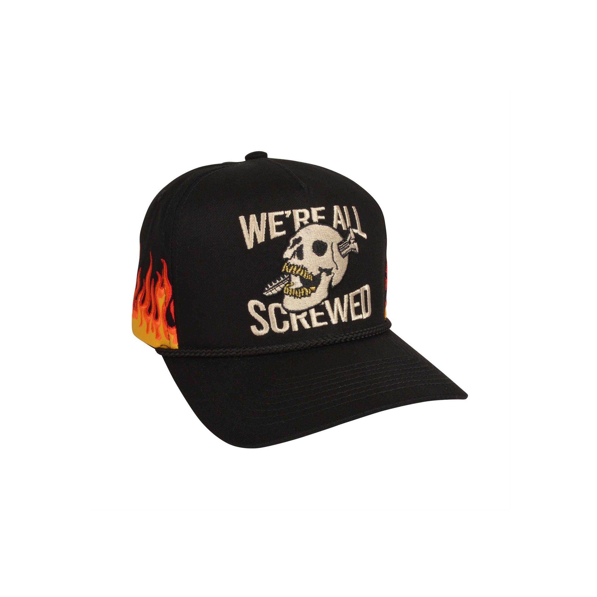 Field Grade Screwed Up Snapback Hat-Black - BLACK Thumbnail View 2