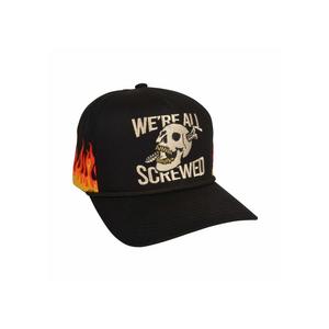 Field Grade Screwed Up Snapback Hat-Black