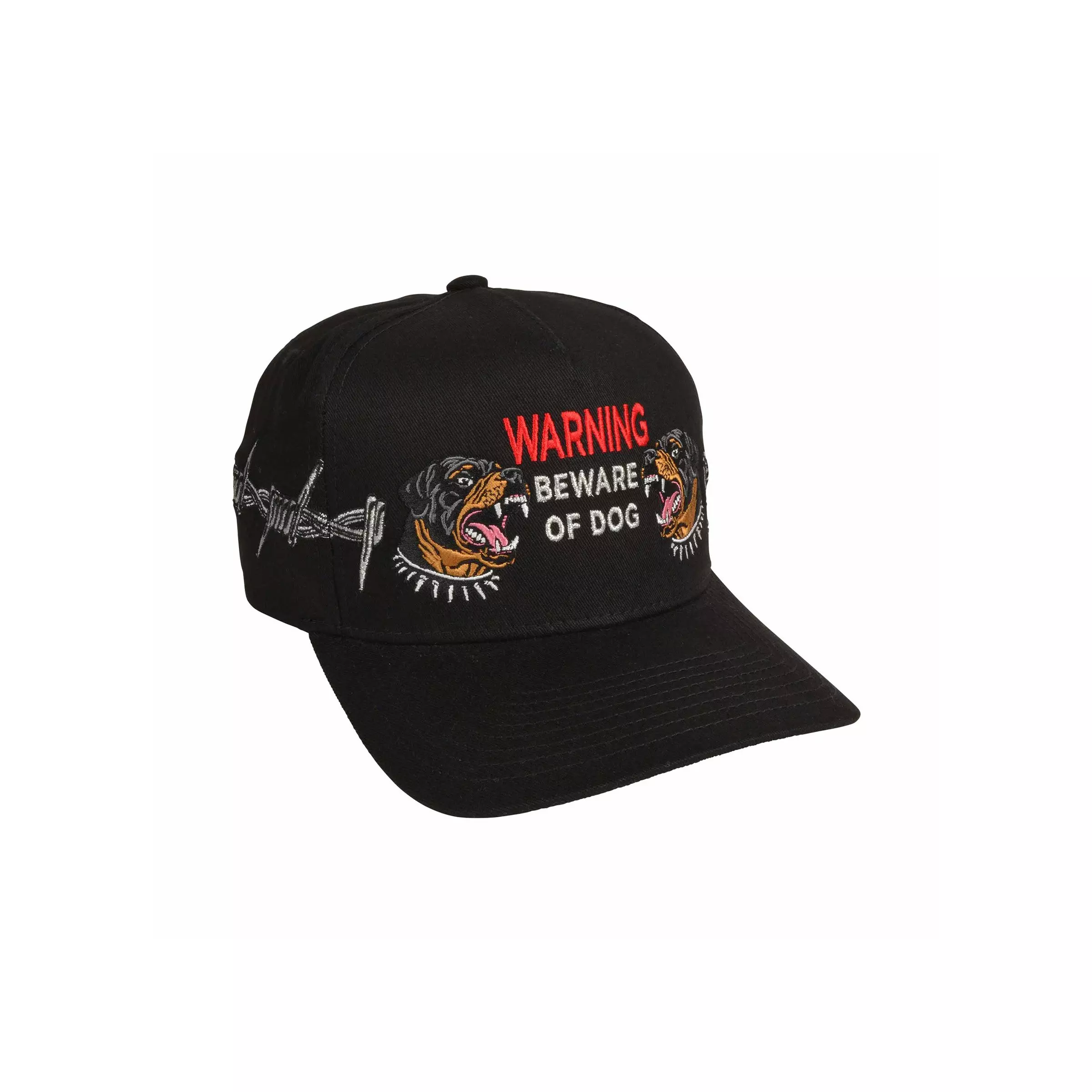Field Grade Warning Dogs Snapback Hat-Black - BLACK