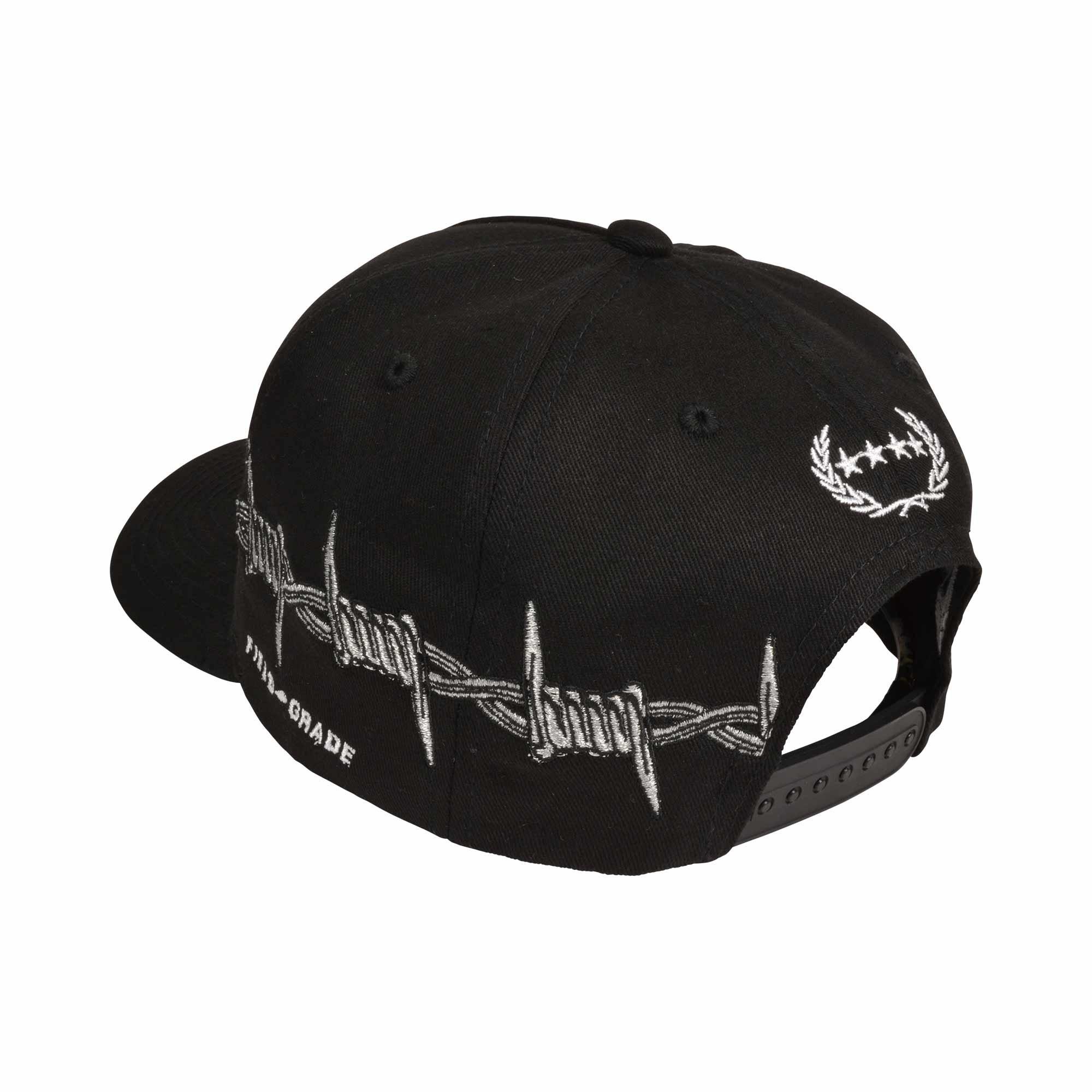 Field Grade Warning Dogs Snapback Hat-Black - BLACK Thumbnail View 3