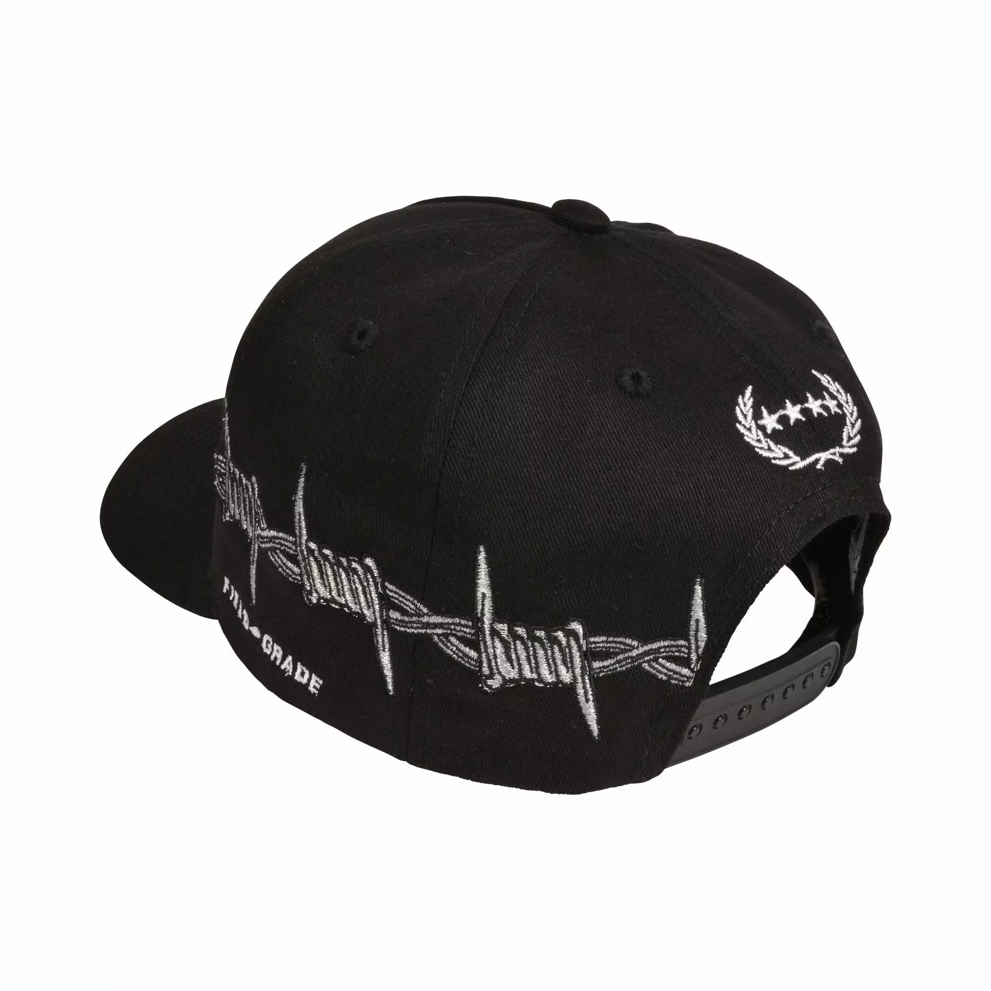 Field Grade Warning Dogs Snapback Hat-Black - BLACK