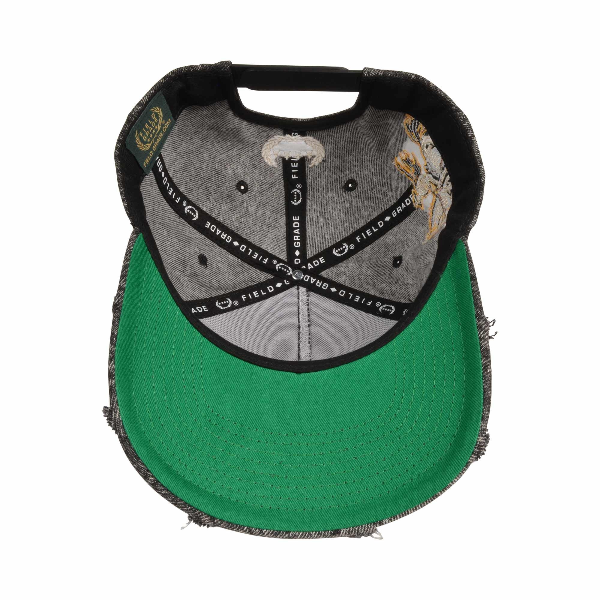 Field Grade Road 2 No Where Denim Snapback Hat-Black - BLACK Thumbnail View 5