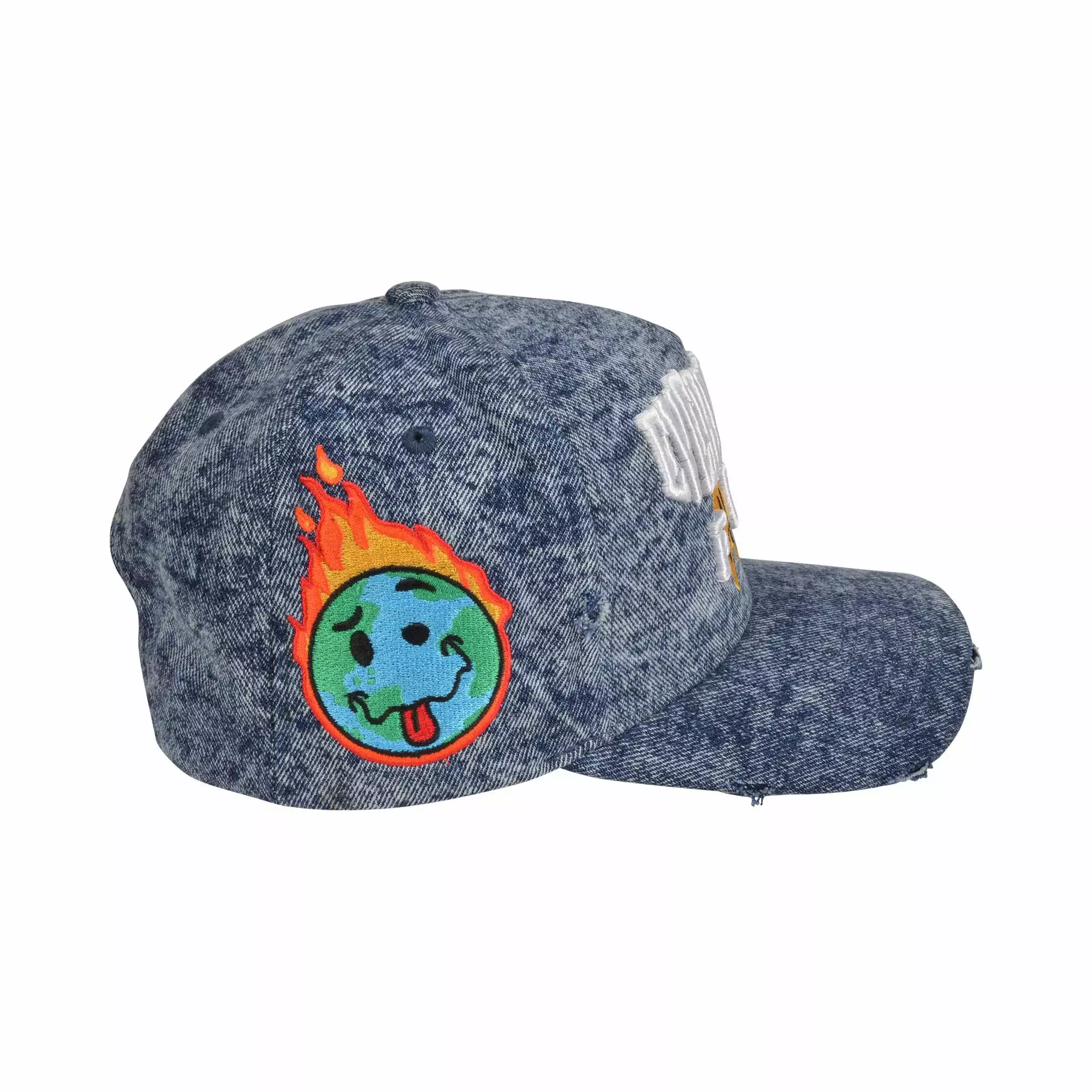 Field Grade F Everything Denim Snapback-Blue - BLUE