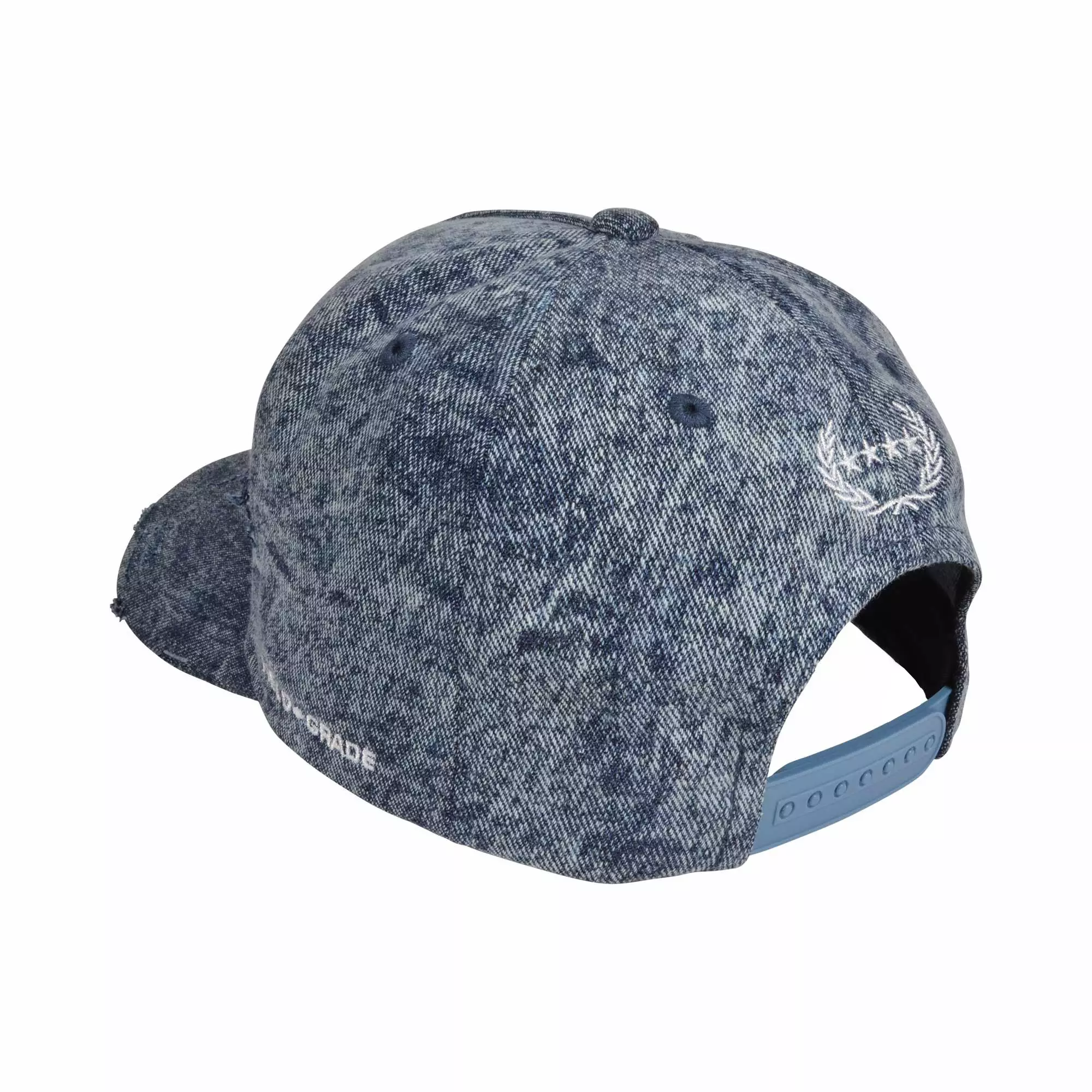 Field Grade F Everything Denim Snapback-Blue - BLUE