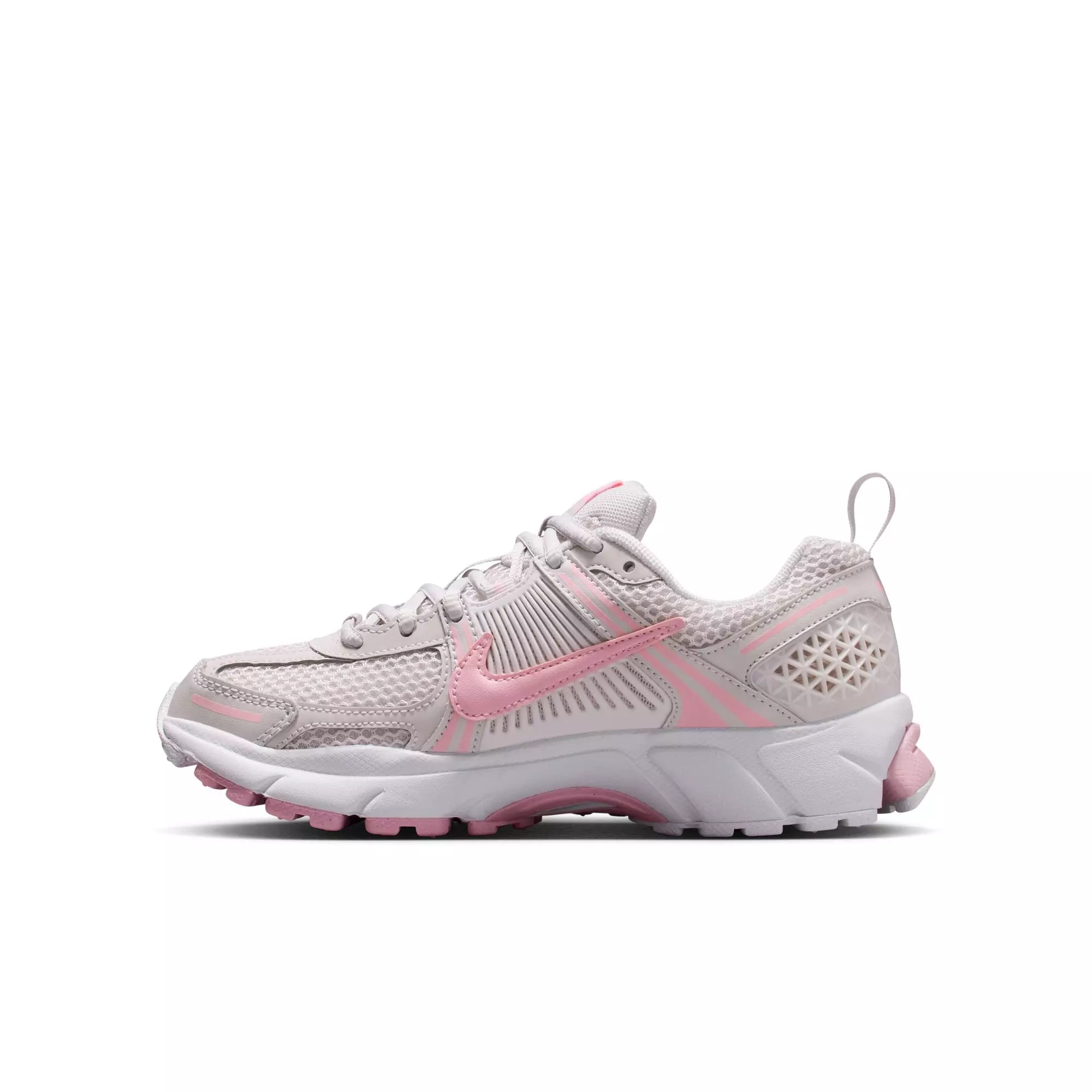 Nike Vomero 5 "Vast Grey/Med Soft Pink/White" Grade School Girls' Shoe - WHITE/PINK