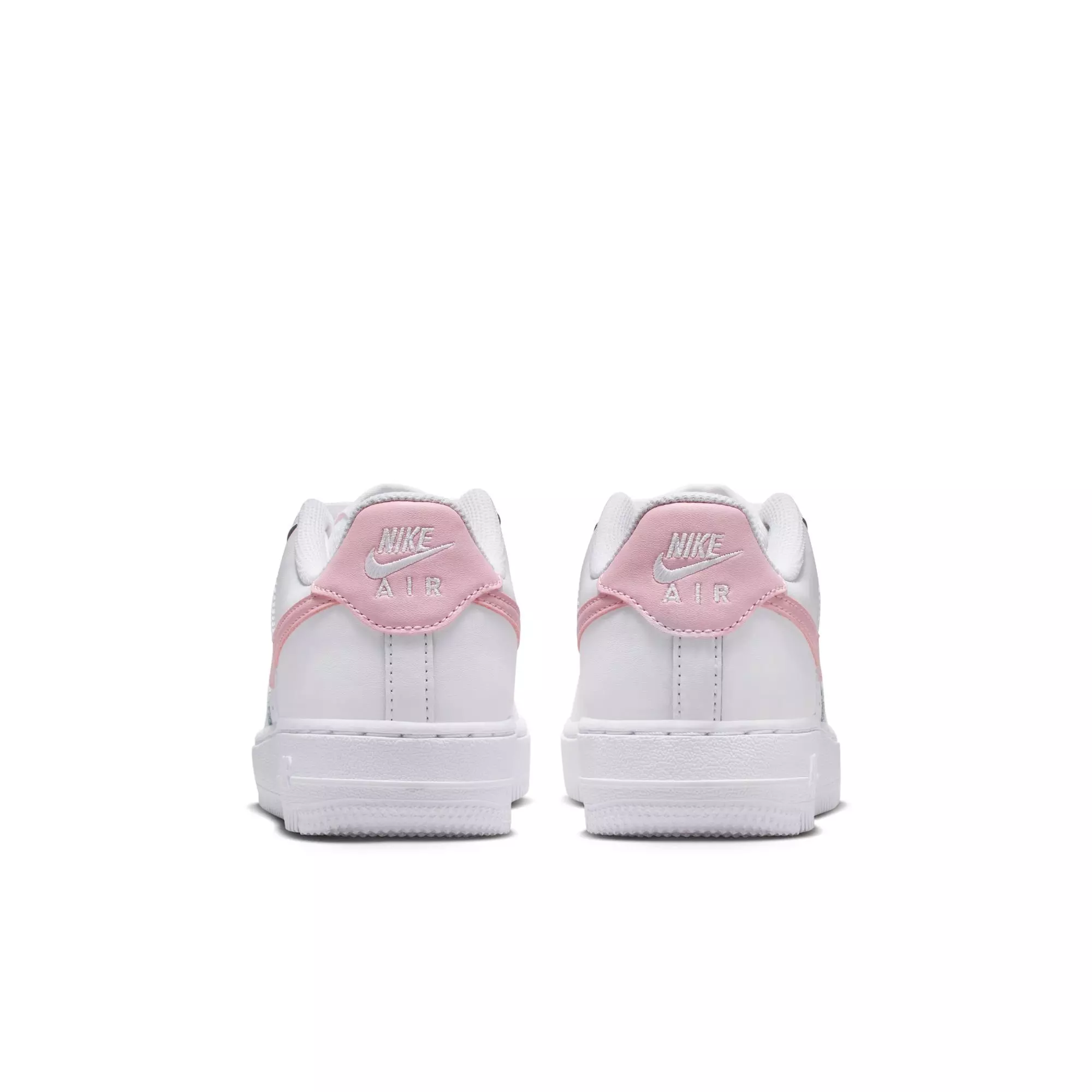 Nike Air Force 1 "White/Soft Med Pink" Grade School Girls' Shoe - WHITE/PINK