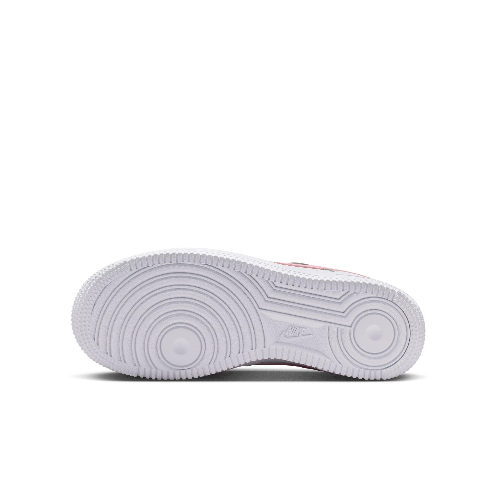 Nike Air Force 1 Grade School Girls' "White/Soft Med Pink" Shoe