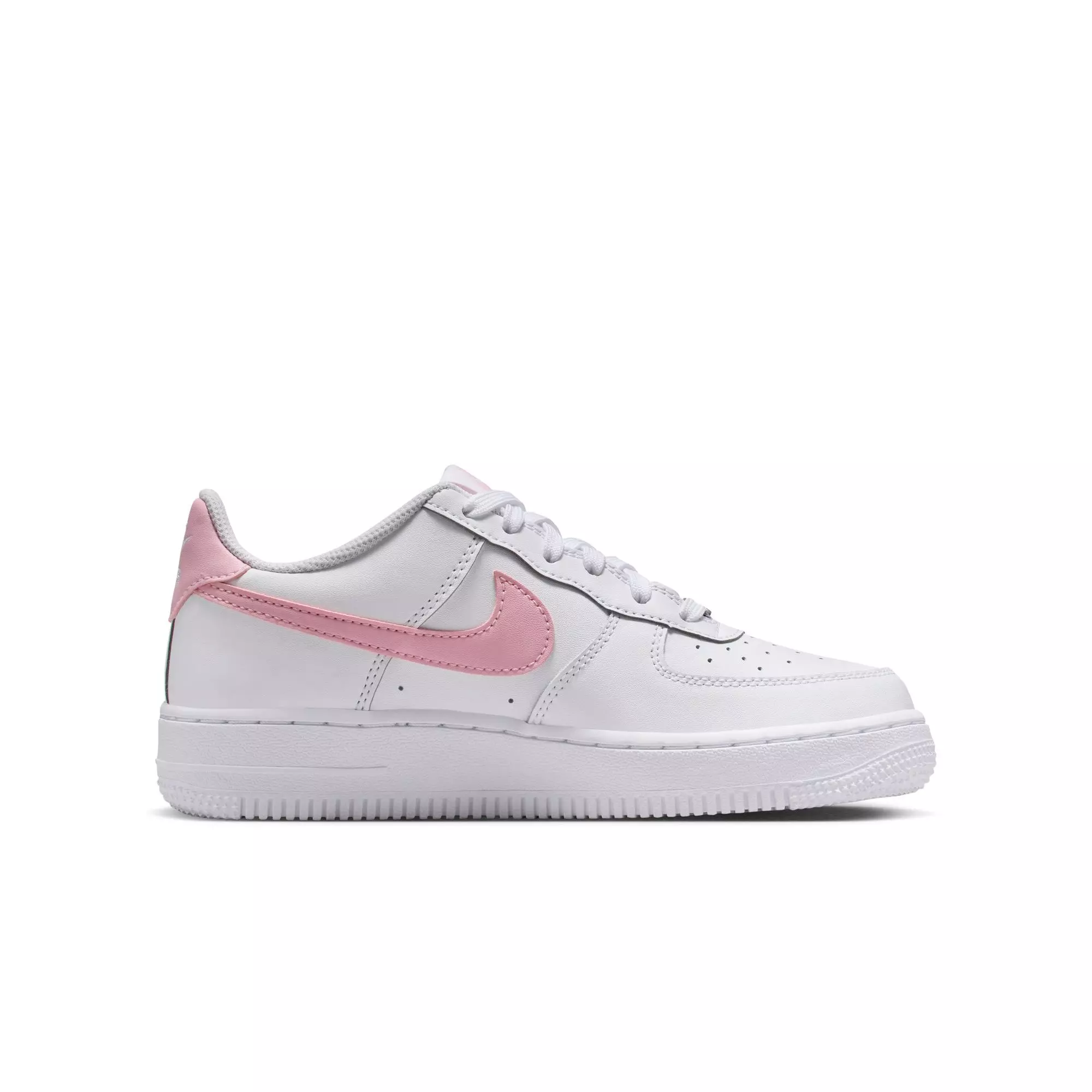 Nike Air Force 1 "White/Soft Med Pink" Grade School Girls' Shoe - WHITE/PINK