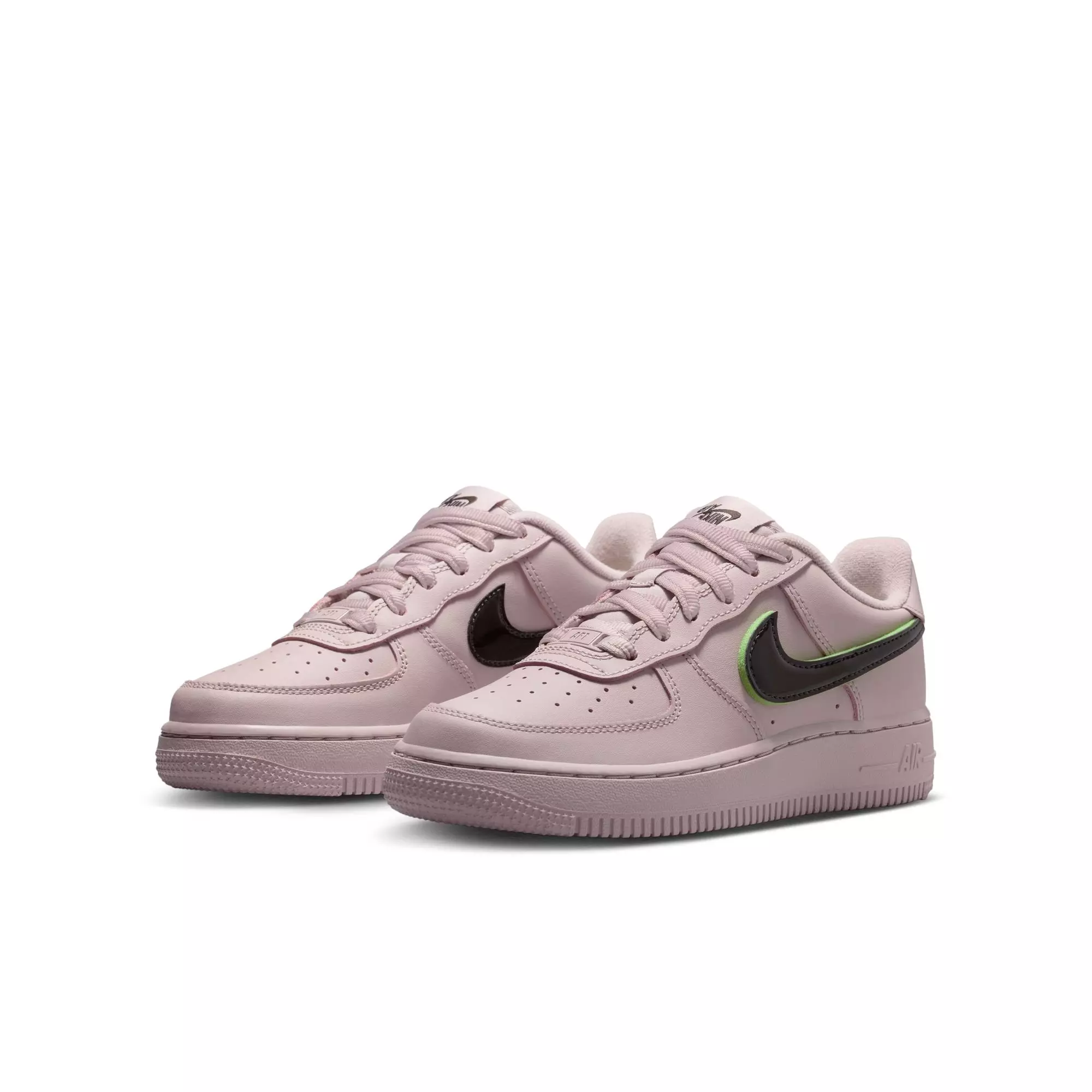 Nike Air Force 1 LV8 "Particle Rose/Velvet Brown" Grade School Girls' Shoe - MAUVE