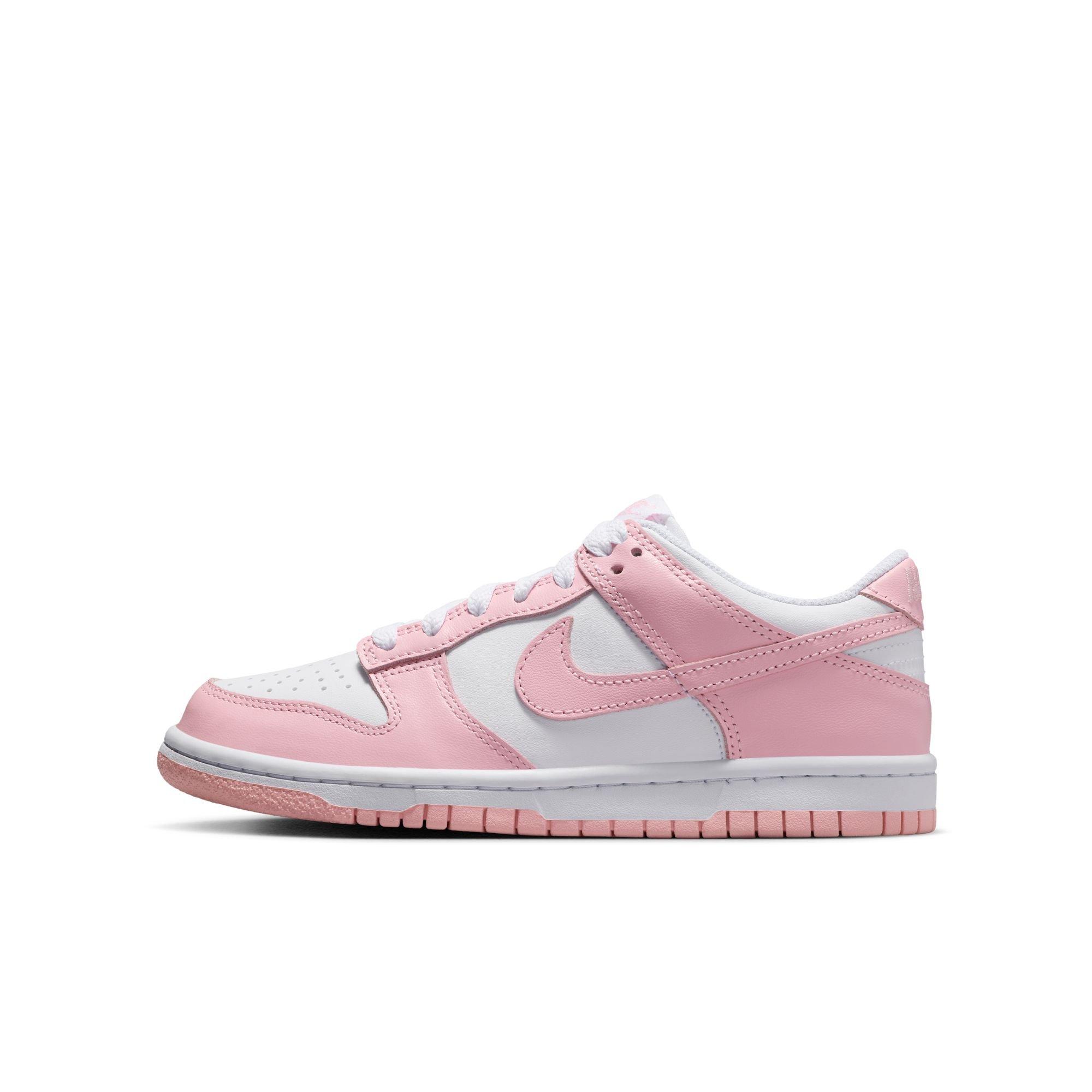 Nike Dunk Low Grade School Girls' "White/Med Soft Pink" Shoe