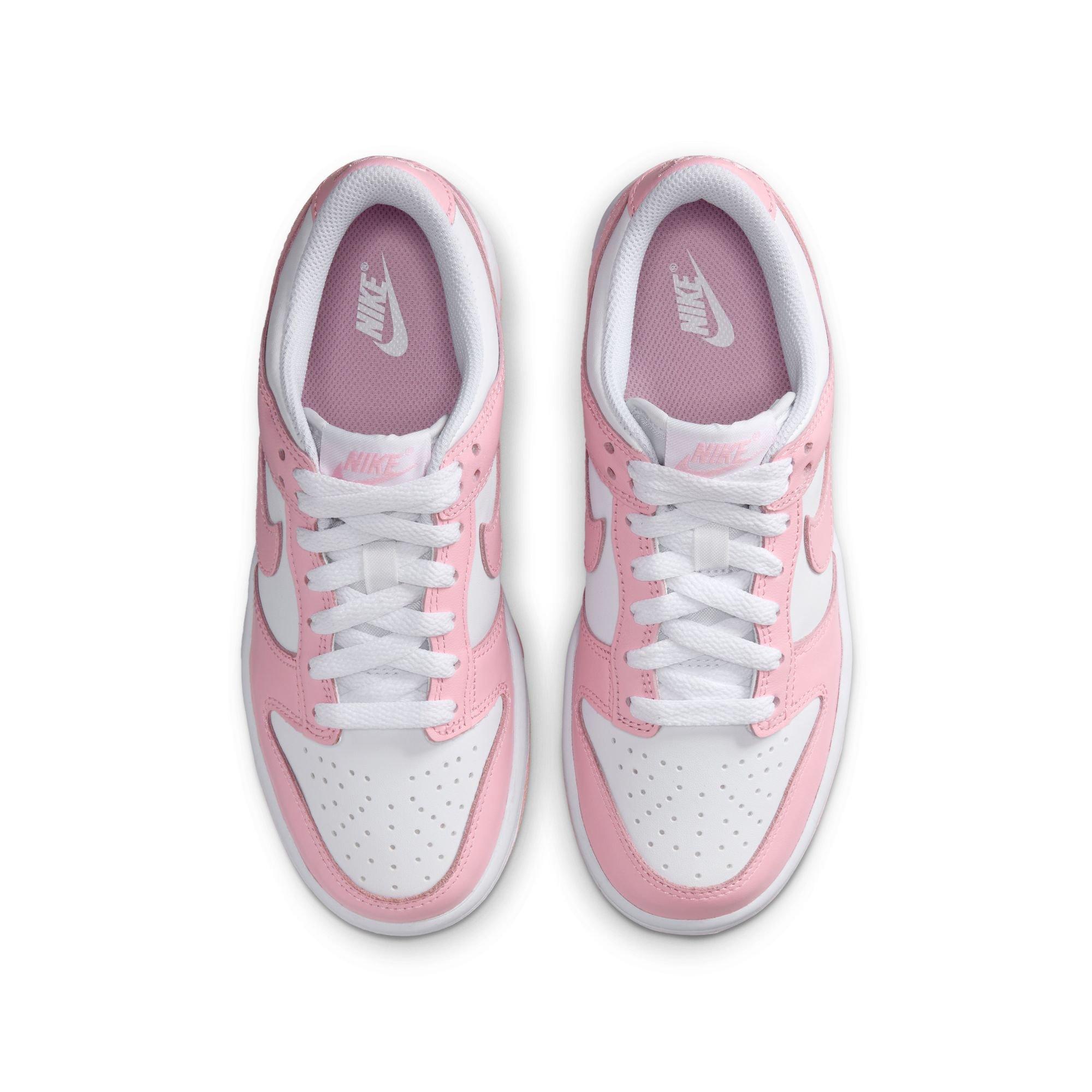 Nike Dunk Low Grade School Girls' "White/Med Soft Pink" Shoe