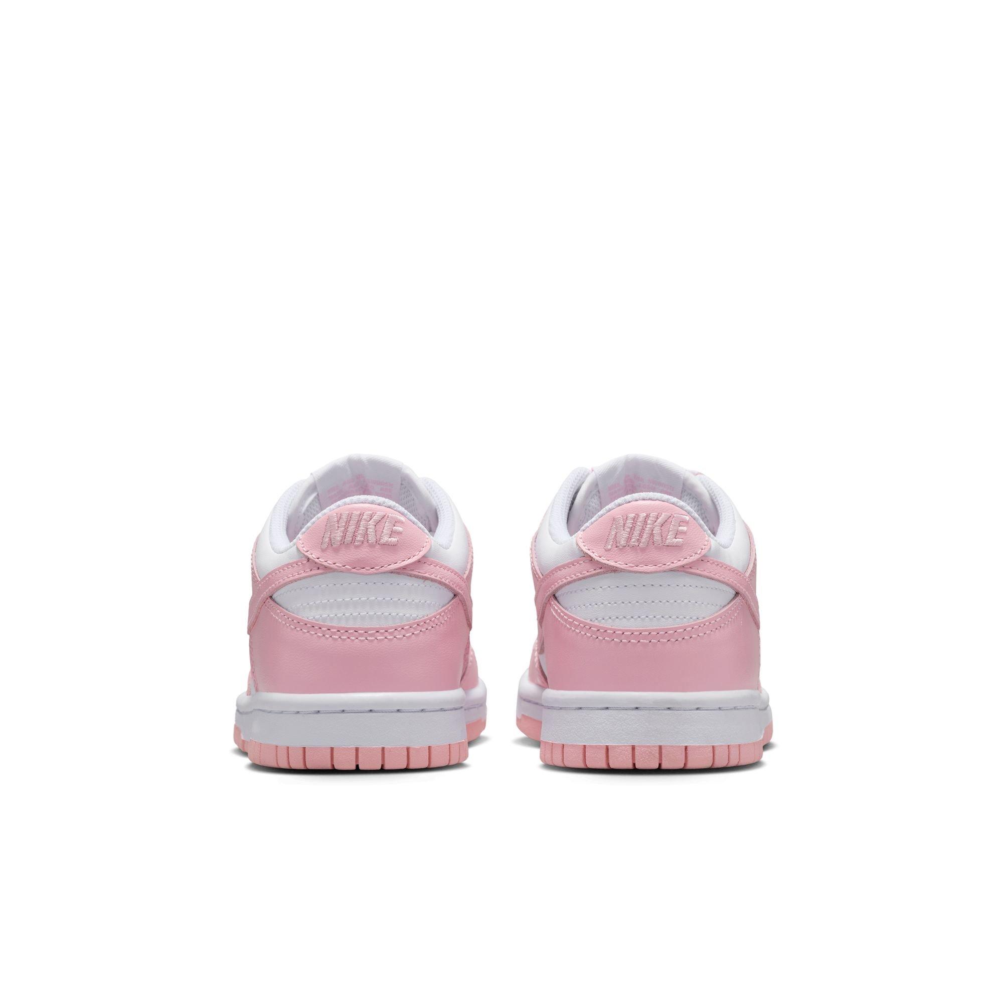 Nike Dunk Low Grade School Girls' "White/Med Soft Pink" Shoe