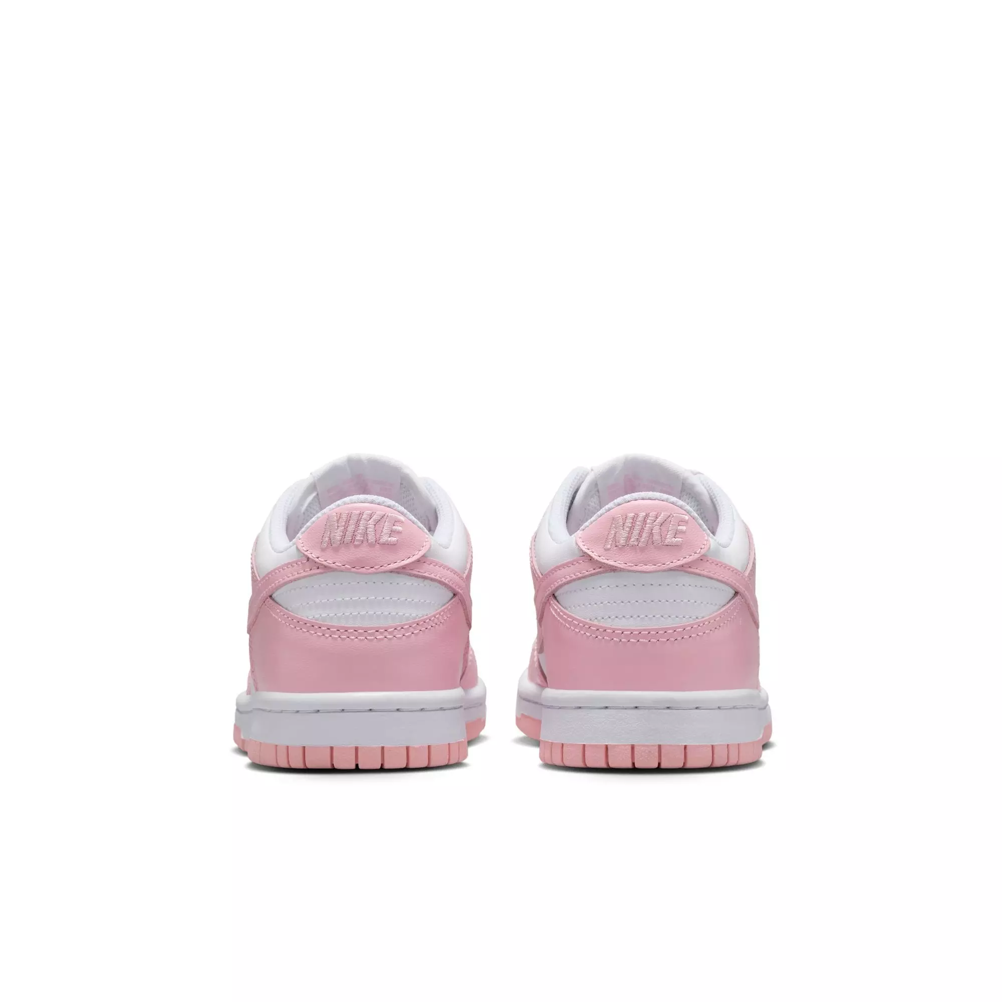 Nike Dunk Low "White/Med Soft Pink" Grade School Girls' Shoe - WHITE/PINK