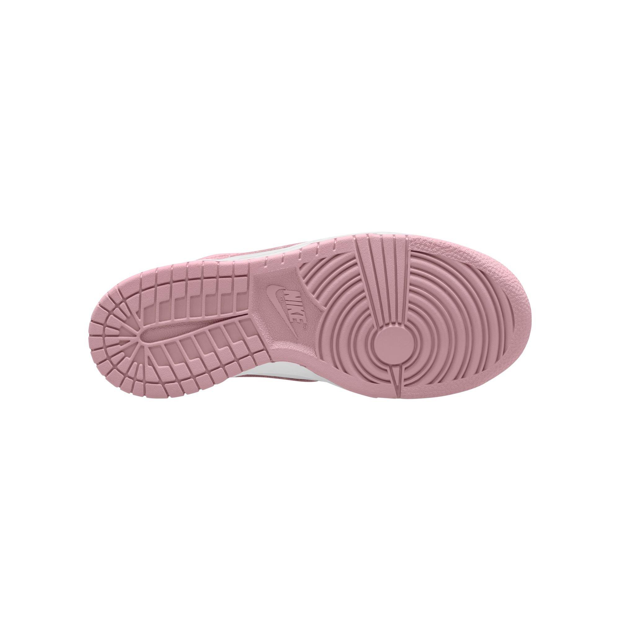 Nike Dunk Low Grade School Girls' "White/Med Soft Pink" Shoe