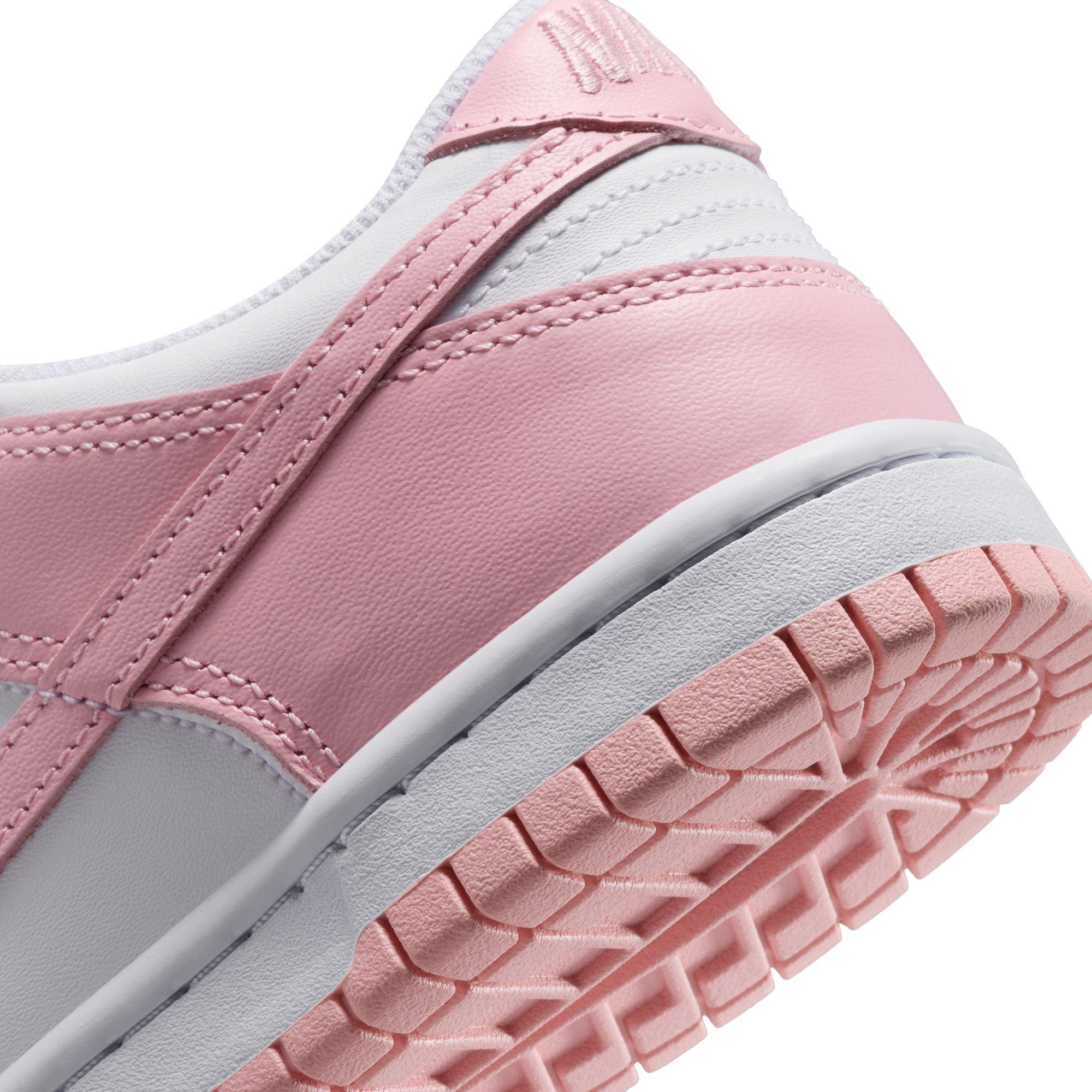 Nike Dunk Low Grade School Girls' "White/Med Soft Pink" Shoe