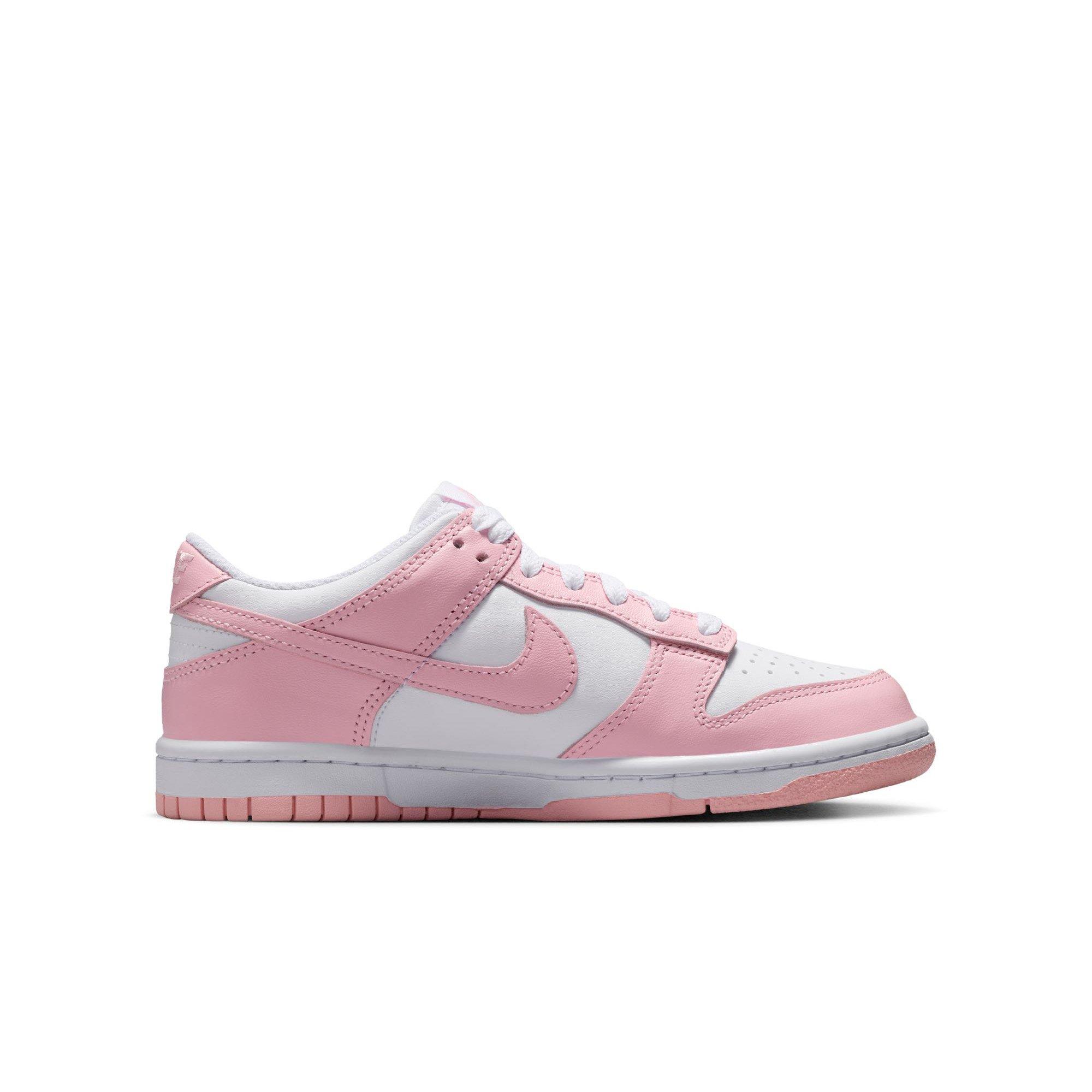 Nike Dunk Low Grade School Girls' "White/Med Soft Pink" Shoe