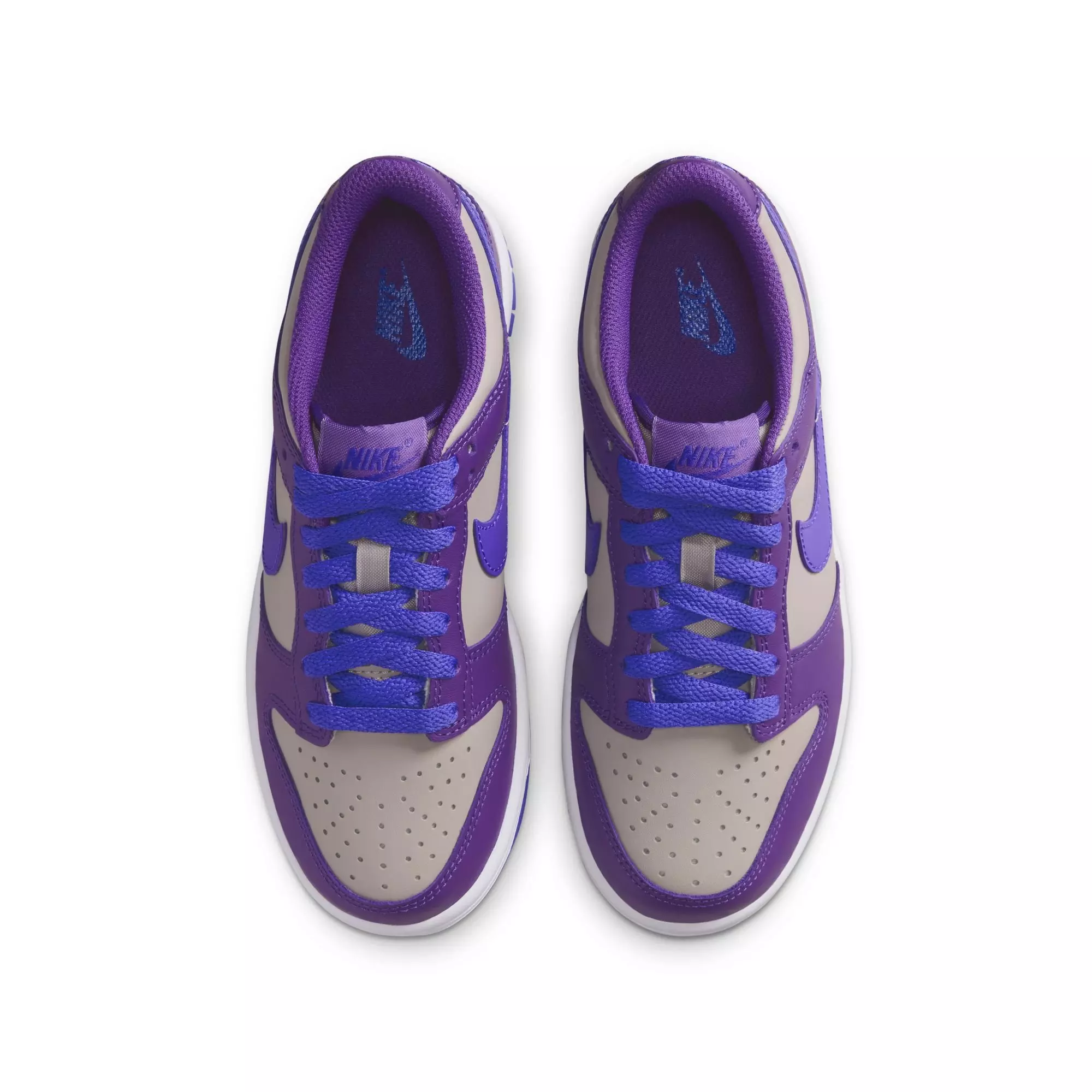 Nike Dunk Low "College Grey/Persian Violet/Wild Grape" Grade School Girls' Shoe - GREY/PURPLE