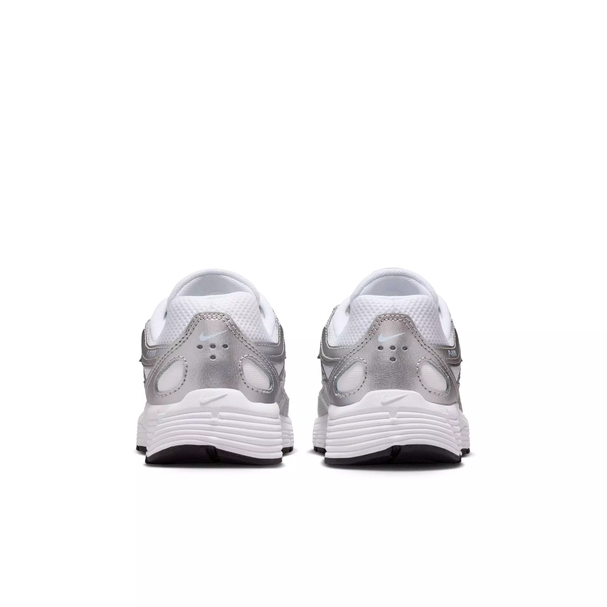 Nike P-6000 "White/Metallic Silver/Blue Tint/Black" Preschool Kids' Shoe - WHITE/SILVER
