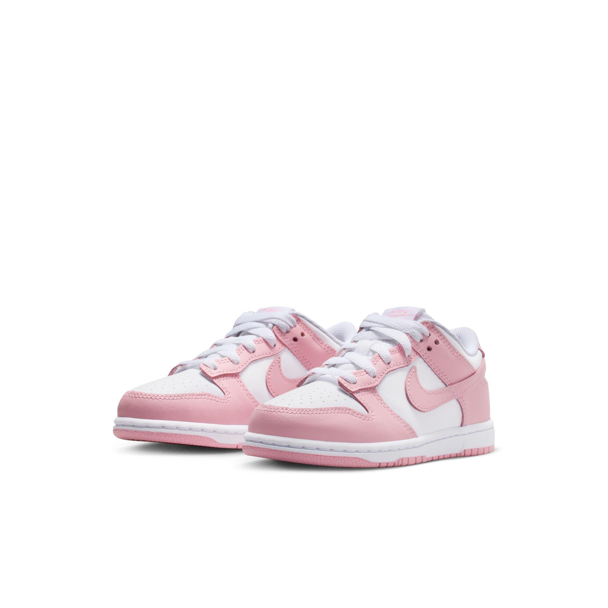 Nike Dunk Low Preschool Girls' "White/Med Soft Pink" Shoe