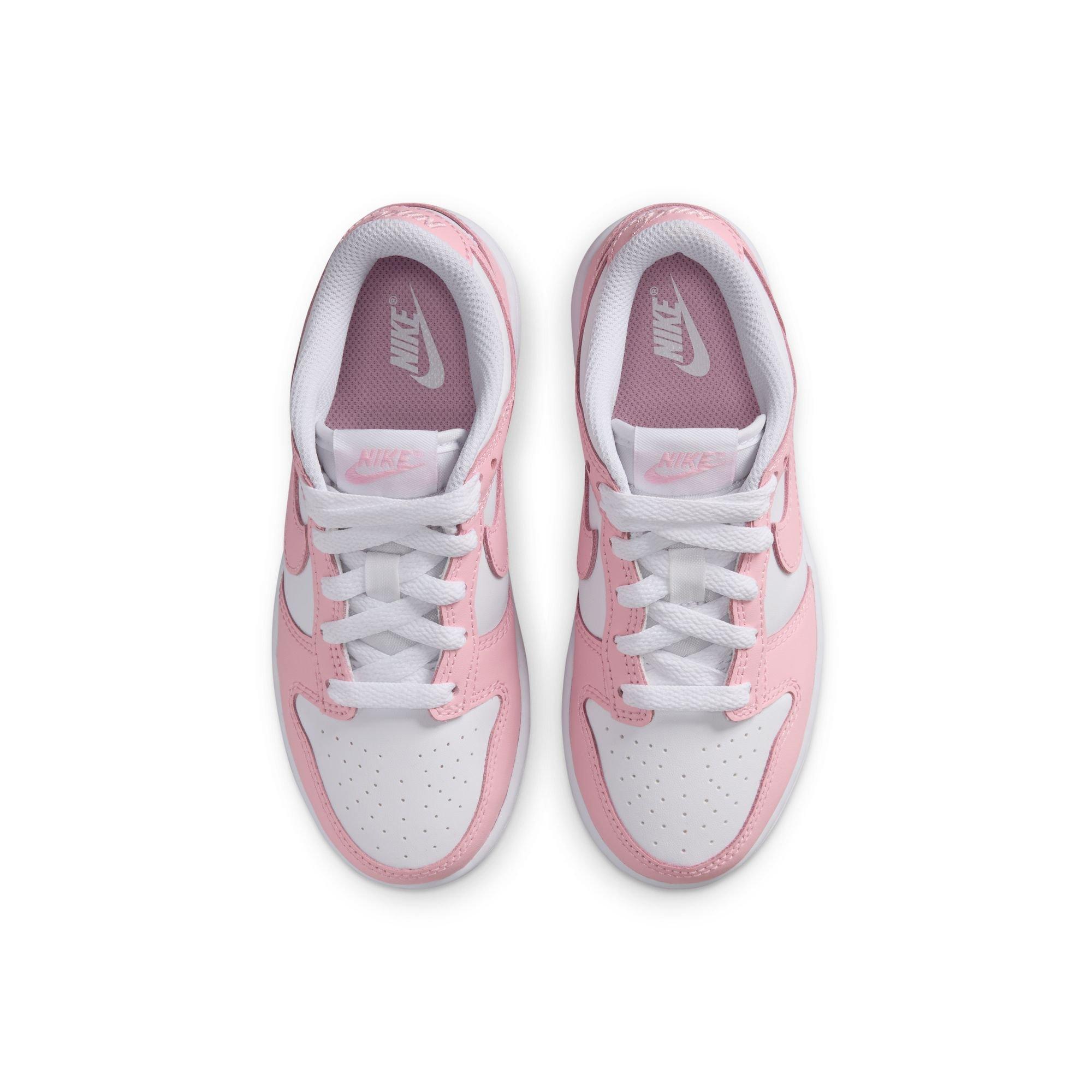 Nike Dunk Low Preschool Girls' "White/Med Soft Pink" Shoe