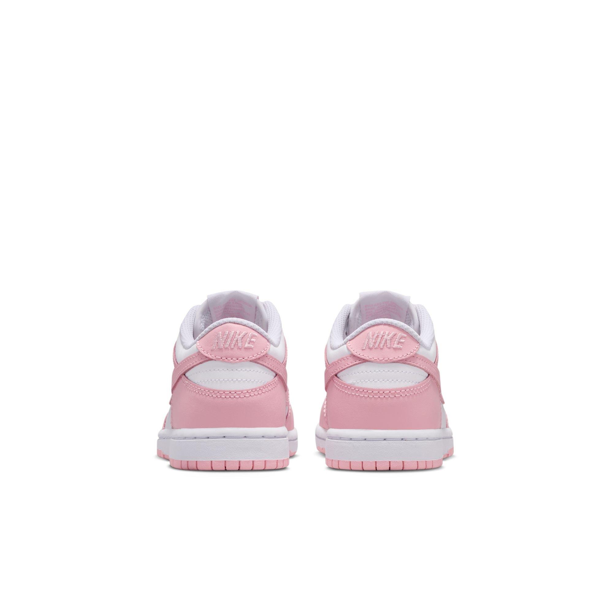 Nike Dunk Low Preschool Girls' "White/Med Soft Pink" Shoe