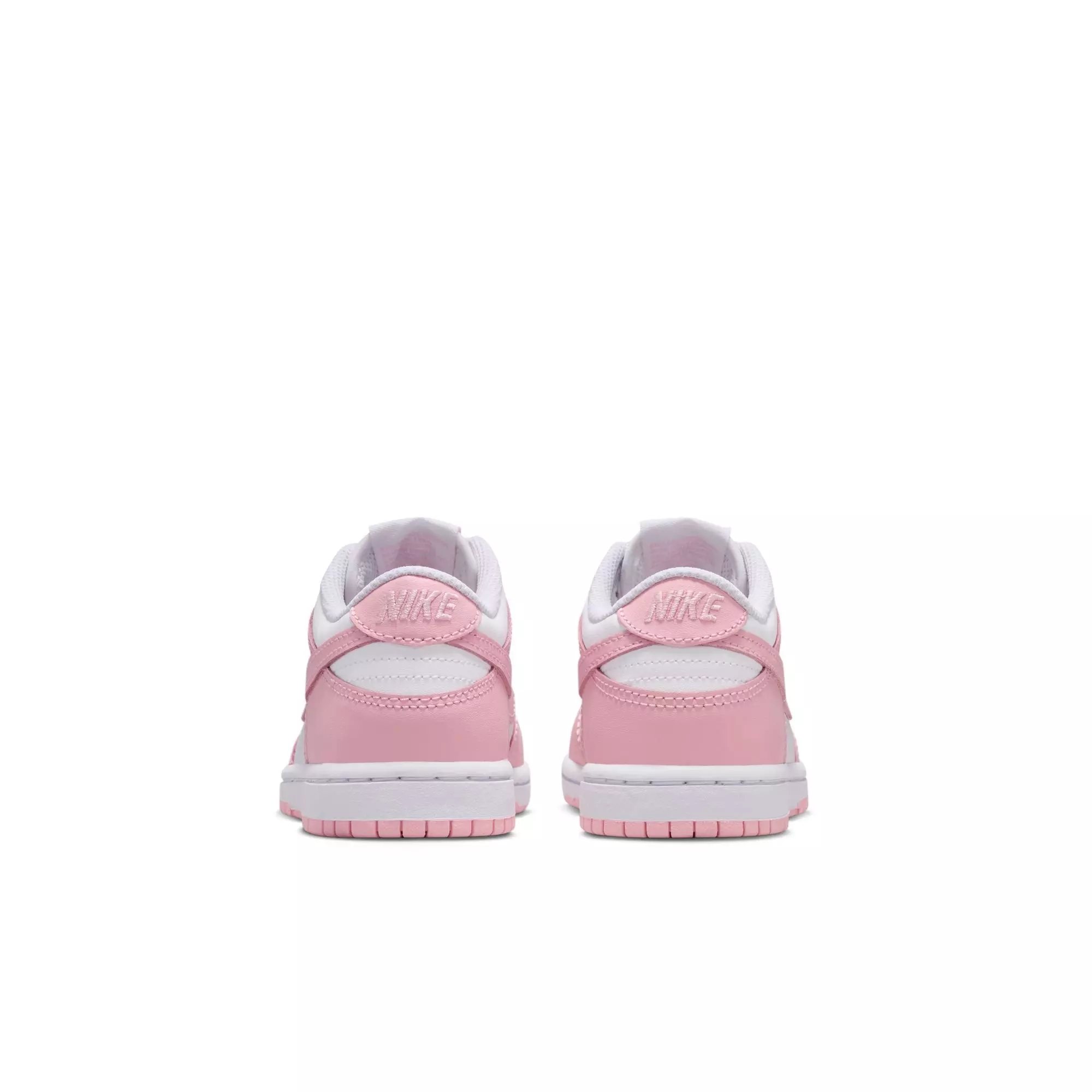 Nike Dunk Low "White/Med Soft Pink" Preschool Girls' Shoe - WHITE/PINK