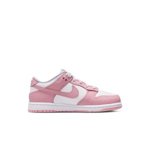 Nike Dunk Low "White/Med Soft Pink" Preschool Girls' Shoe