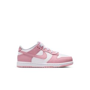 Nike Dunk Low "White/Med Soft Pink" Preschool Girls' Shoe