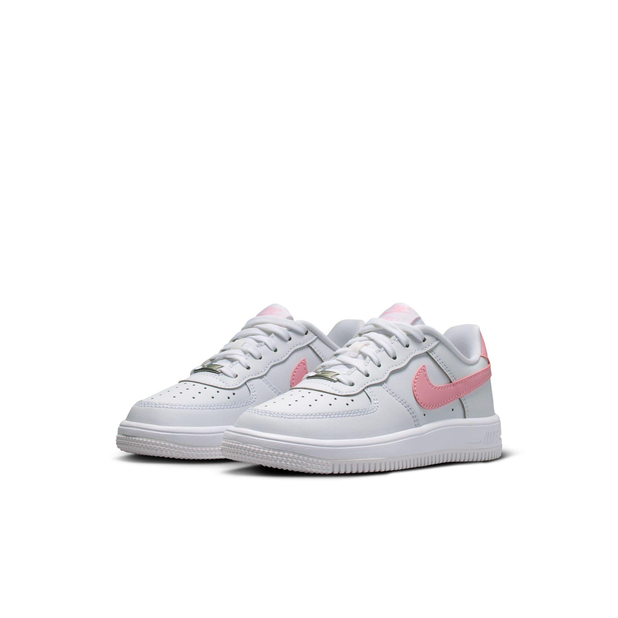 Nike Air Force 1 Low Preschool Girls' "White/Med Soft Pink" Shoe