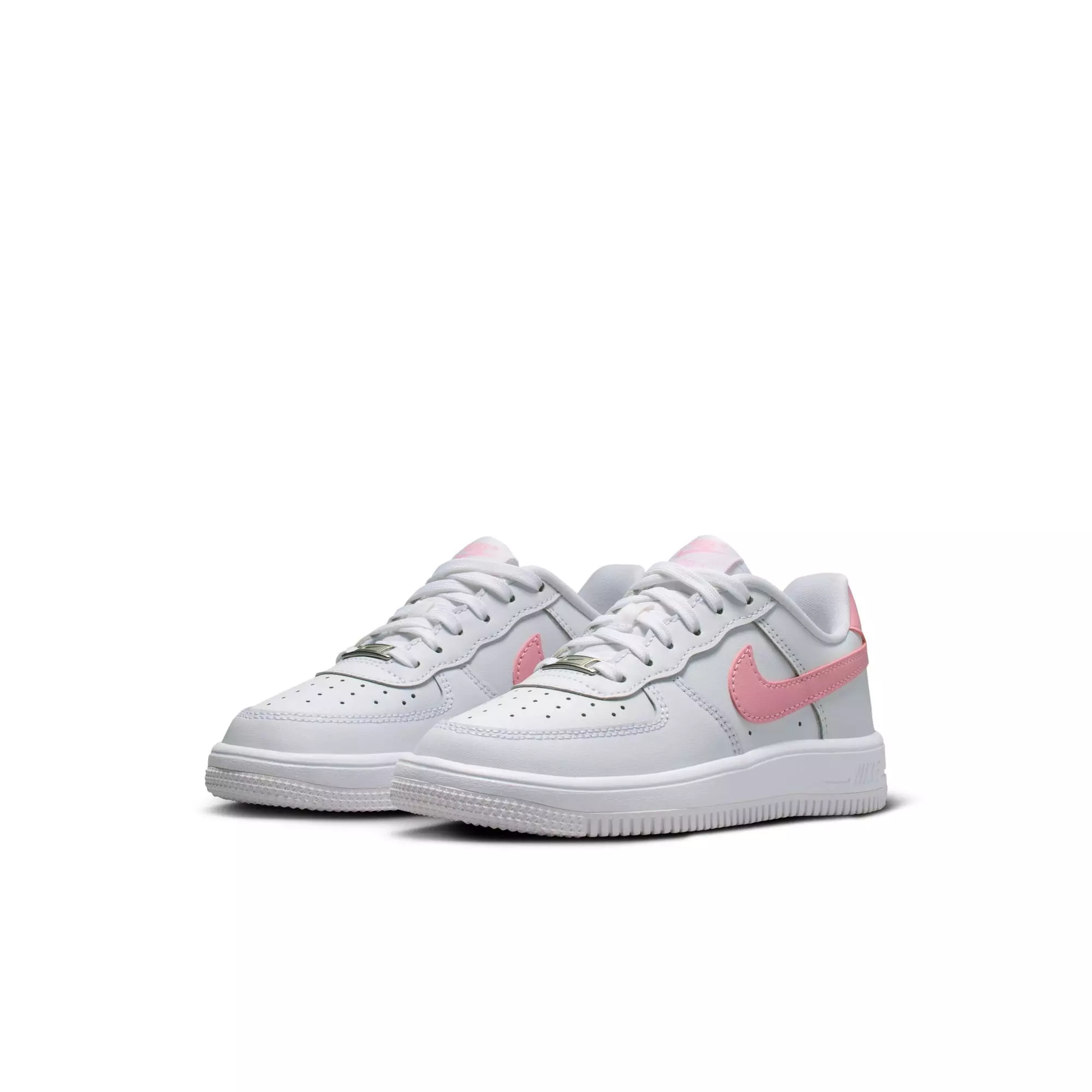 Nike Air Force 1 Low "White/Med Soft Pink" Preschool Girls' Shoe