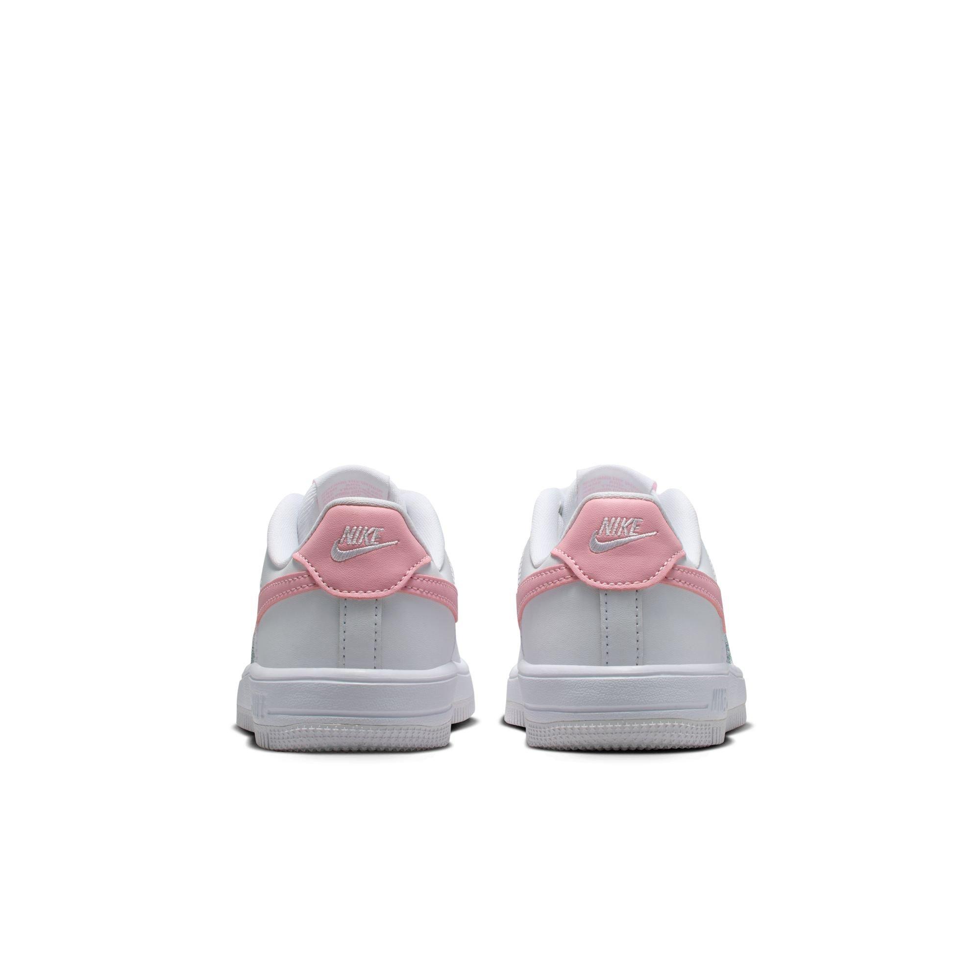 Nike Air Force 1 Low Preschool Girls' "White/Med Soft Pink" Shoe