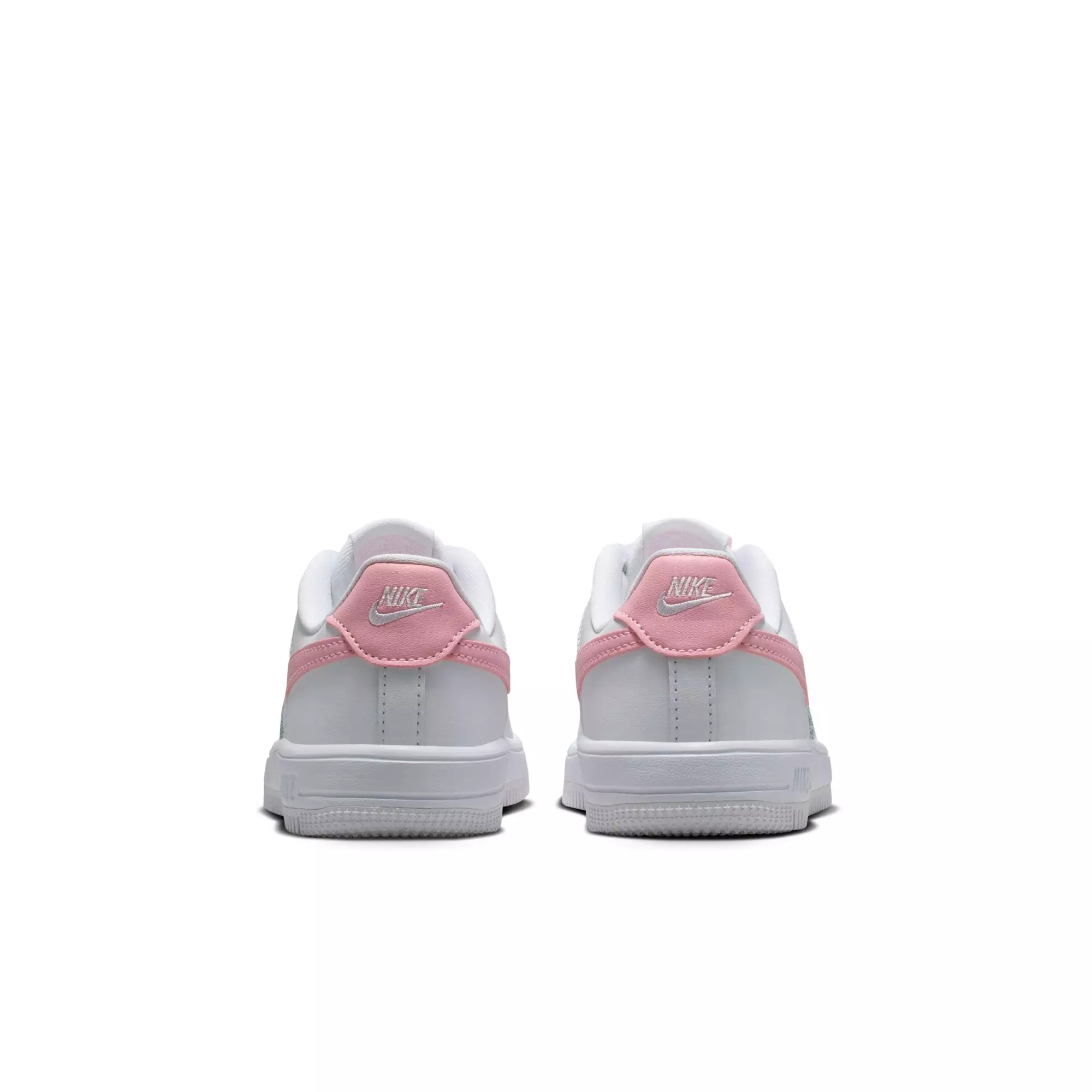 Nike Air Force 1 Low "White/Med Soft Pink" Preschool Girls' Shoe - WHITE/PINK