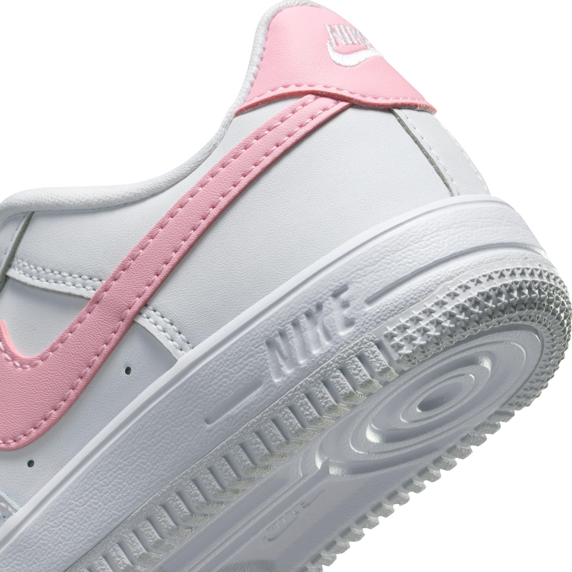 Nike Air Force 1 Low Preschool Girls' "White/Med Soft Pink" Shoe