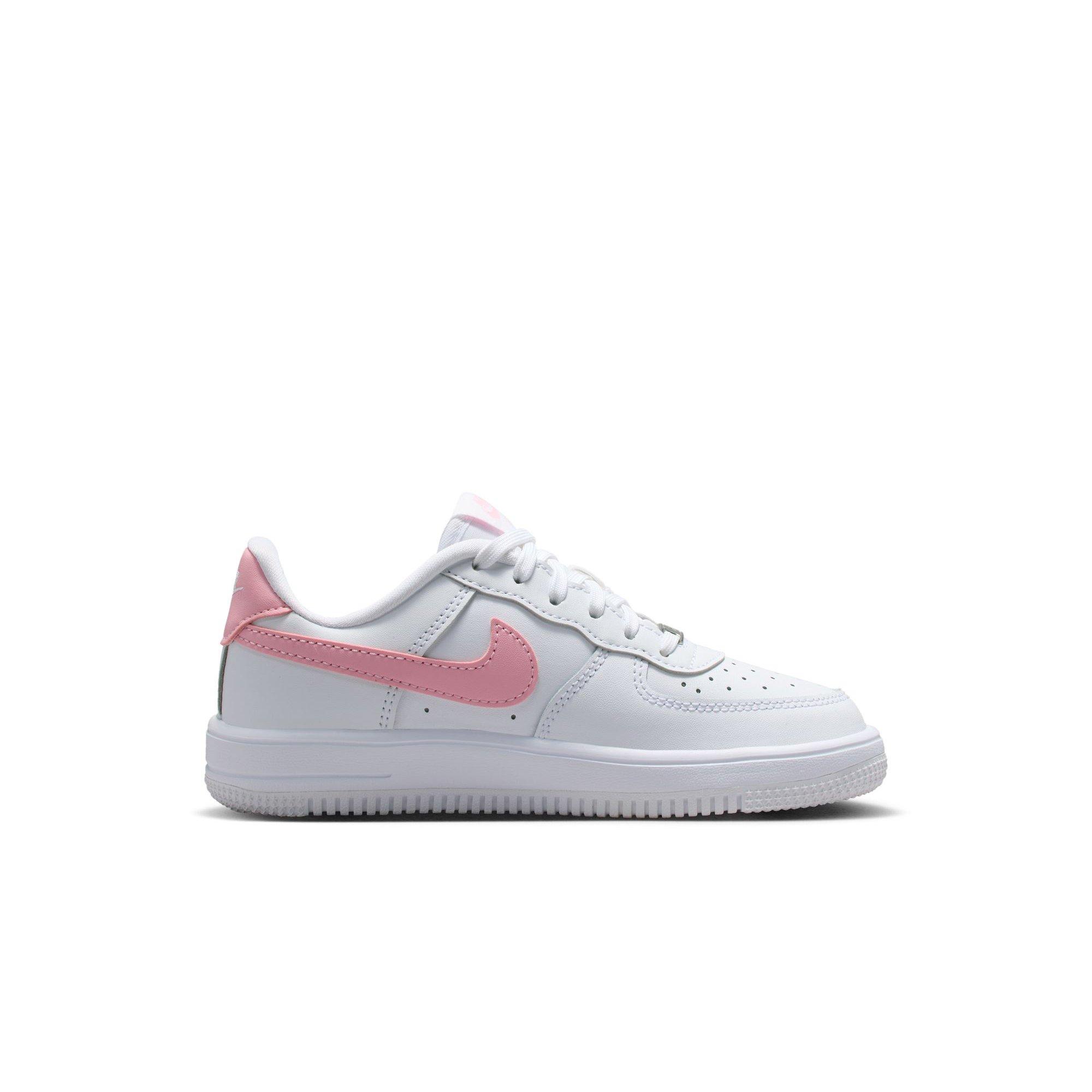 Nike Air Force 1 Low Preschool Girls' "White/Med Soft Pink" Shoe