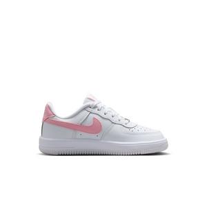 Nike Air Force 1 Low "White/Med Soft Pink" Preschool Girls' Shoe
