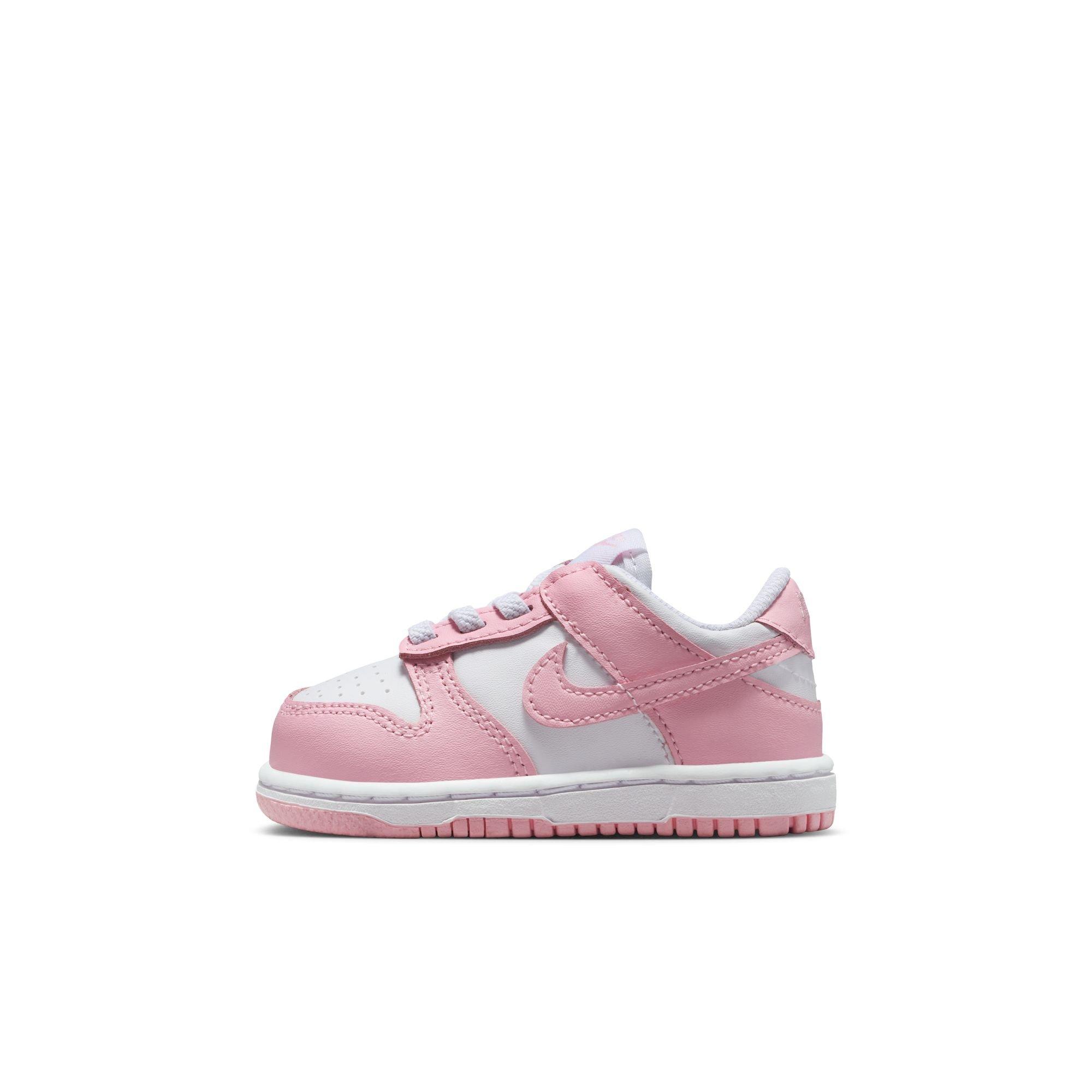 Nike Dunk Low Toddler Girls' "White/Med Soft Pink" Shoe
