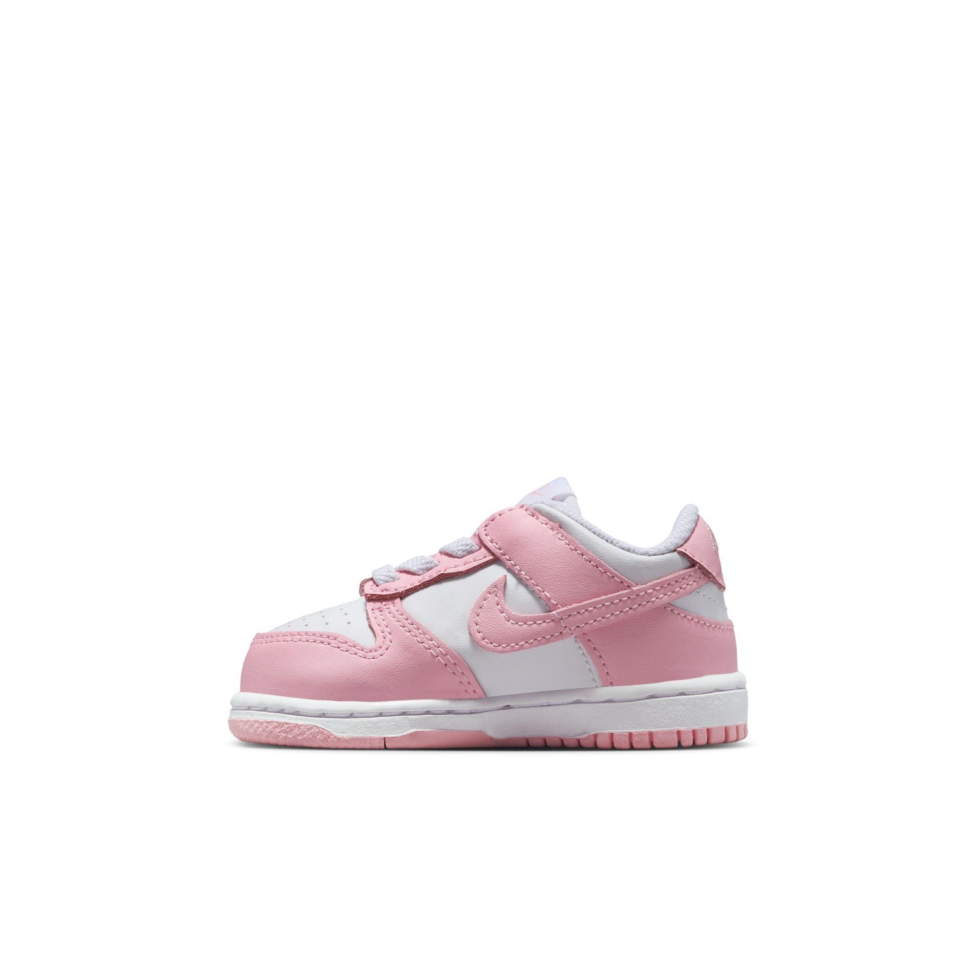 Nike Dunk Low Toddler Girls' "White/Med Soft Pink" Shoe