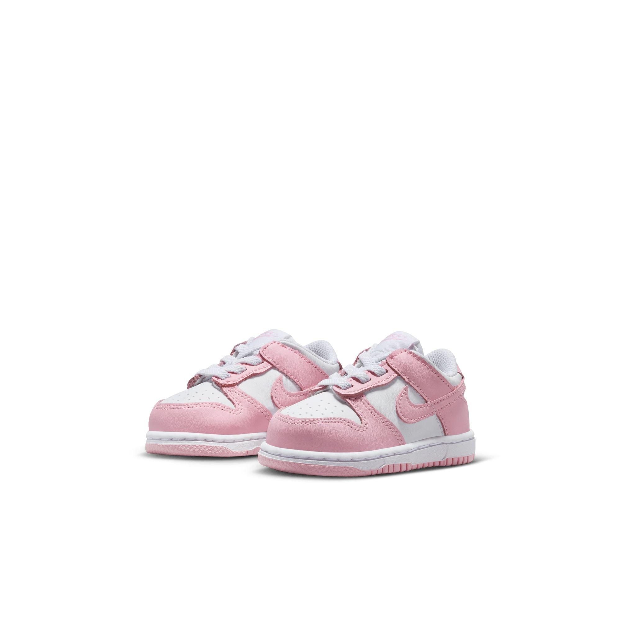 Nike Dunk Low Toddler Girls' "White/Med Soft Pink" Shoe