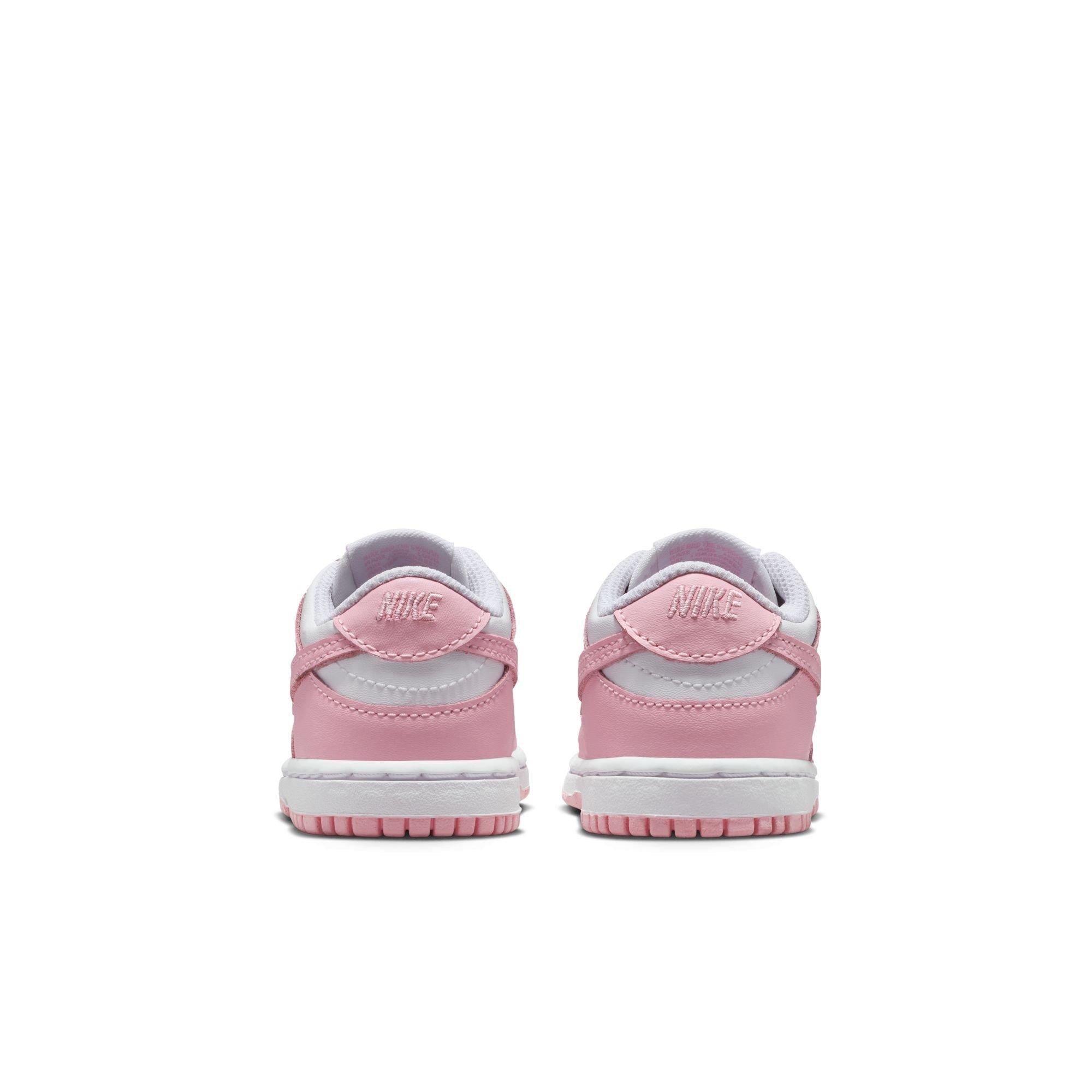 Nike Dunk Low Toddler Girls' "White/Med Soft Pink" Shoe