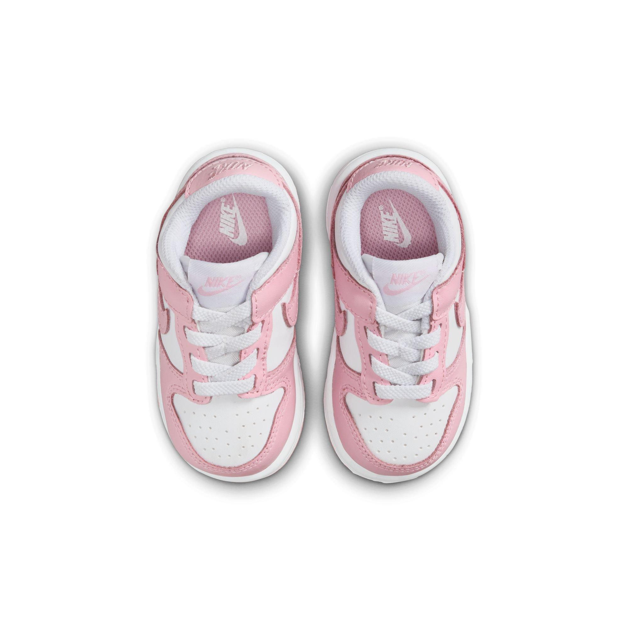 Nike Dunk Low Toddler Girls' "White/Med Soft Pink" Shoe