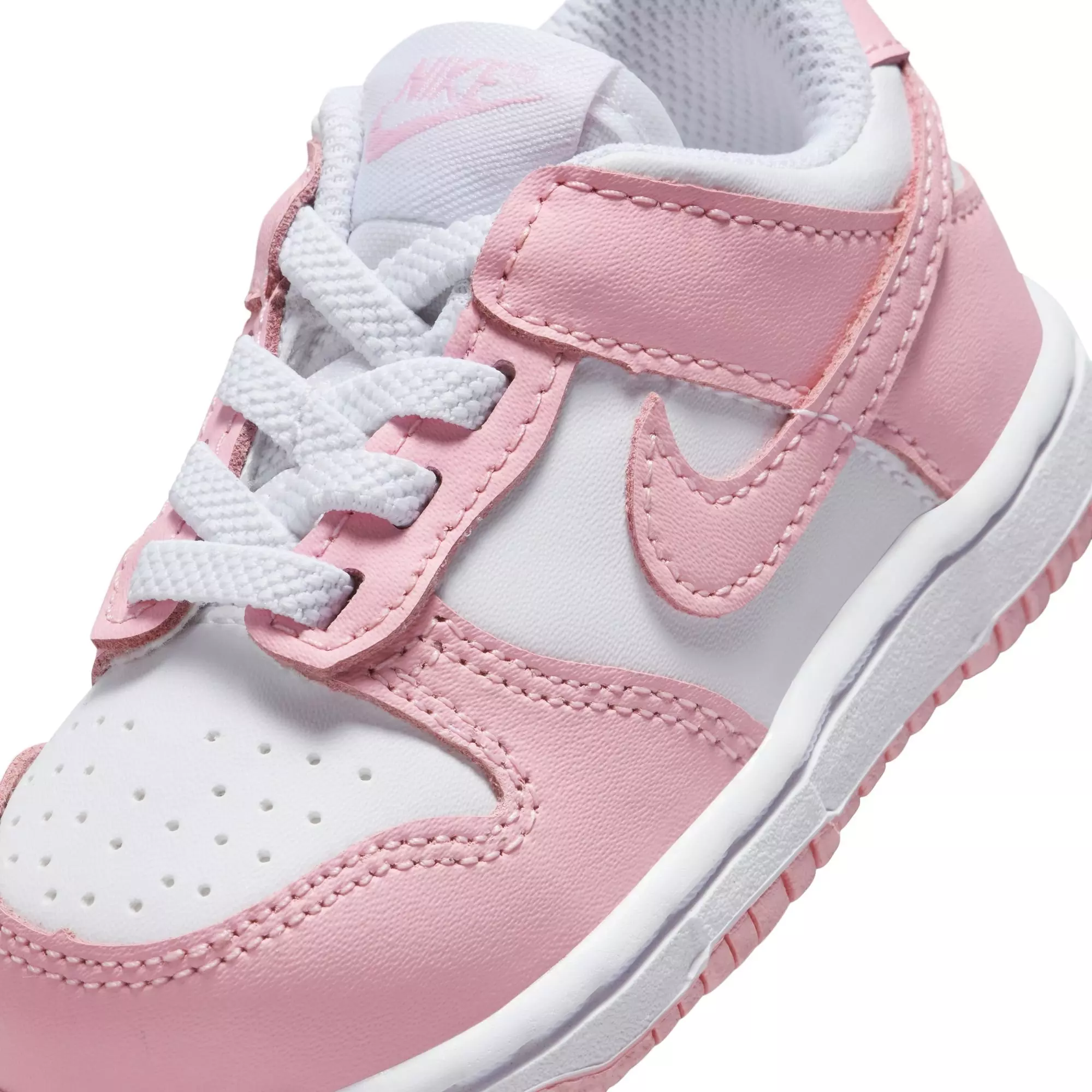 Nike Dunk Low "White/Med Soft Pink" Toddler Girls' Shoe - WHITE/PINK