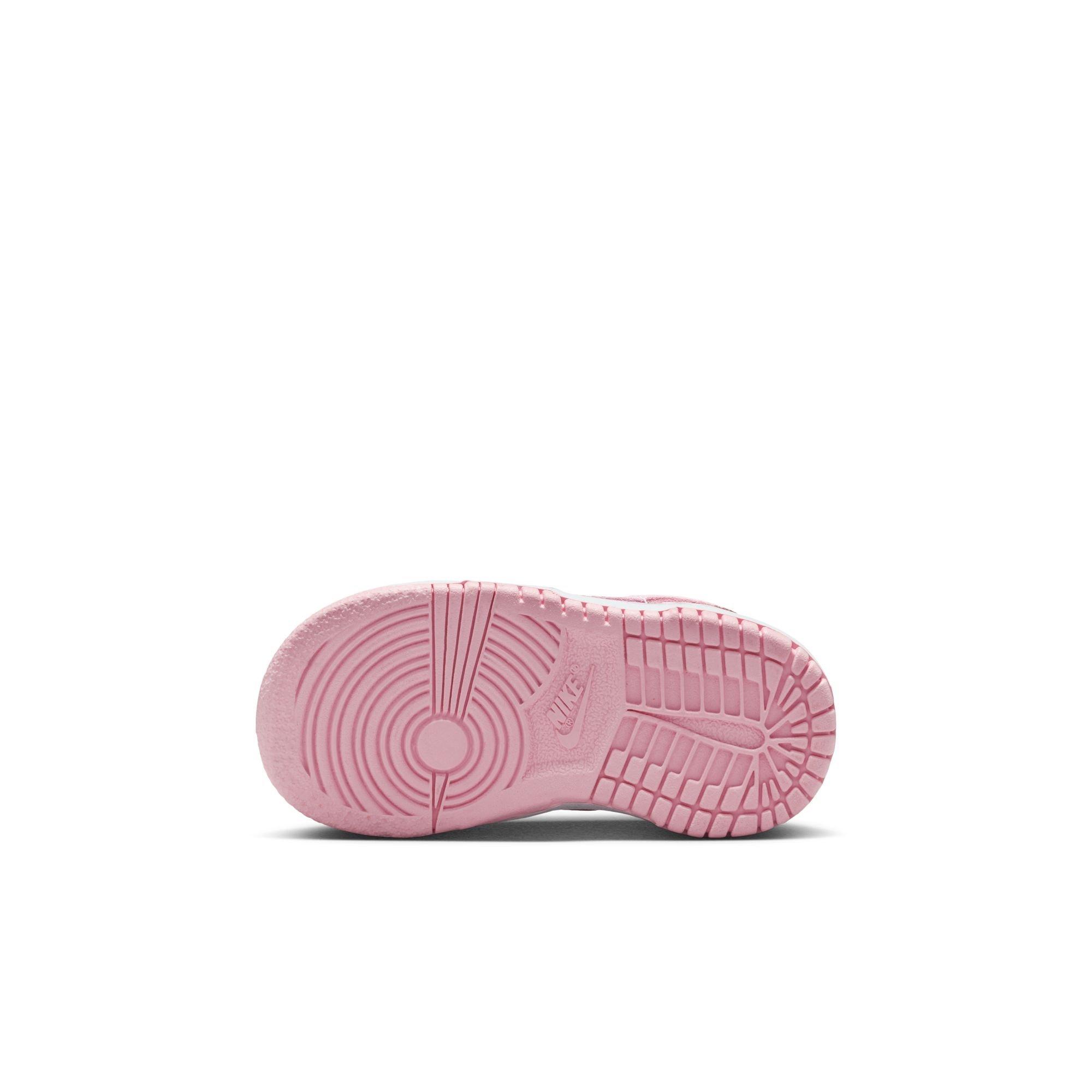 Nike Dunk Low Toddler Girls' "White/Med Soft Pink" Shoe